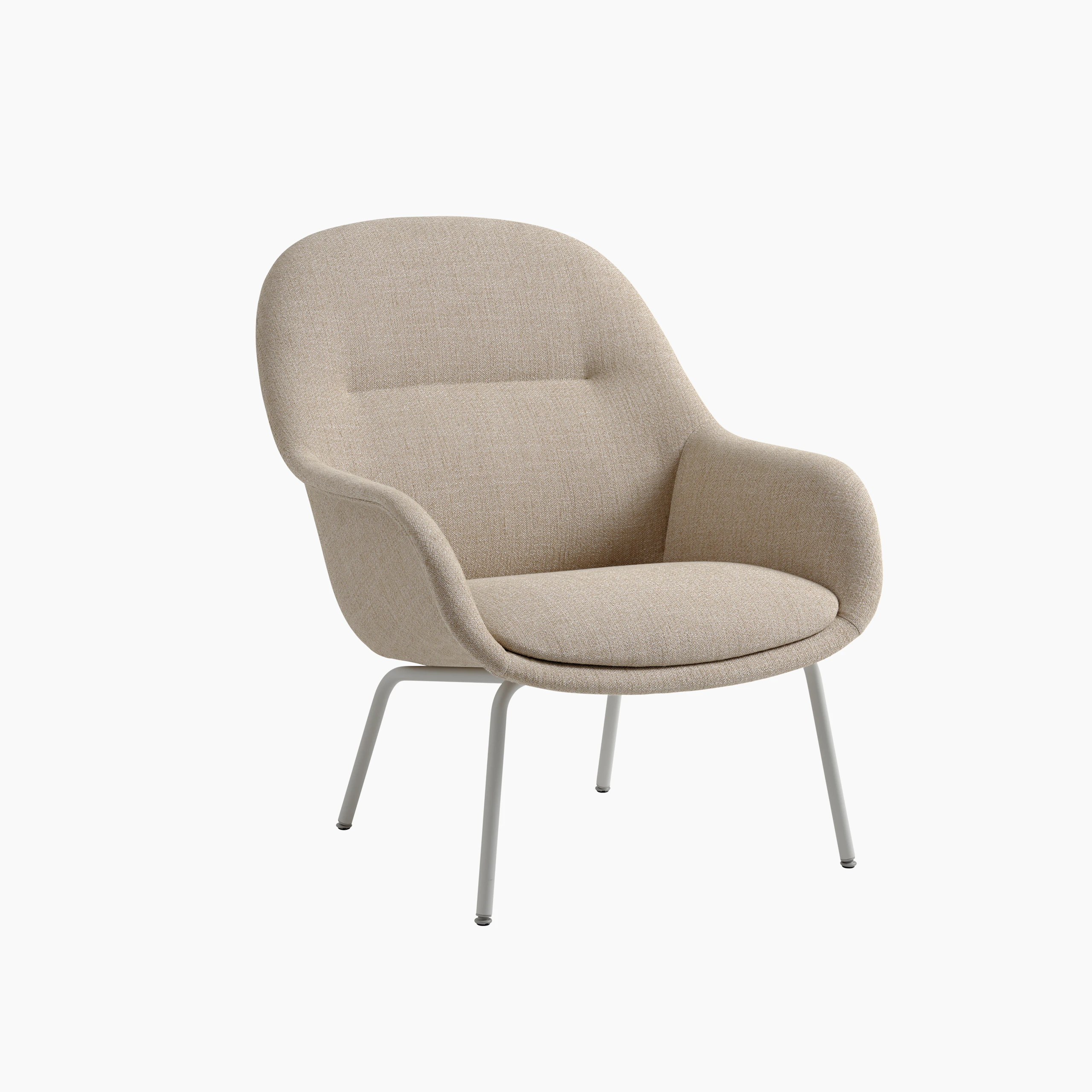 Fiber lounge armchair tube ecriture 240 grey
