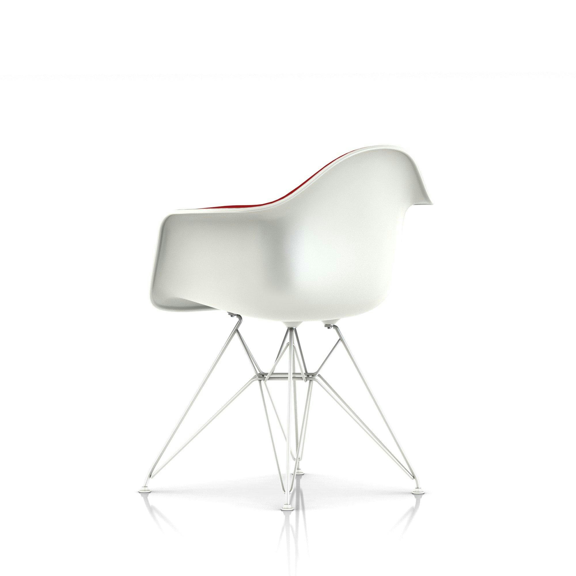 Eames Upholstered Molded Plastic Armchair - Wire Leg - DAR.U