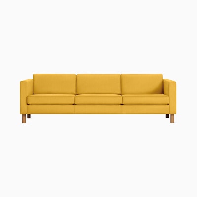 Lispenard Sofa three seater in golden color with 6" legs.