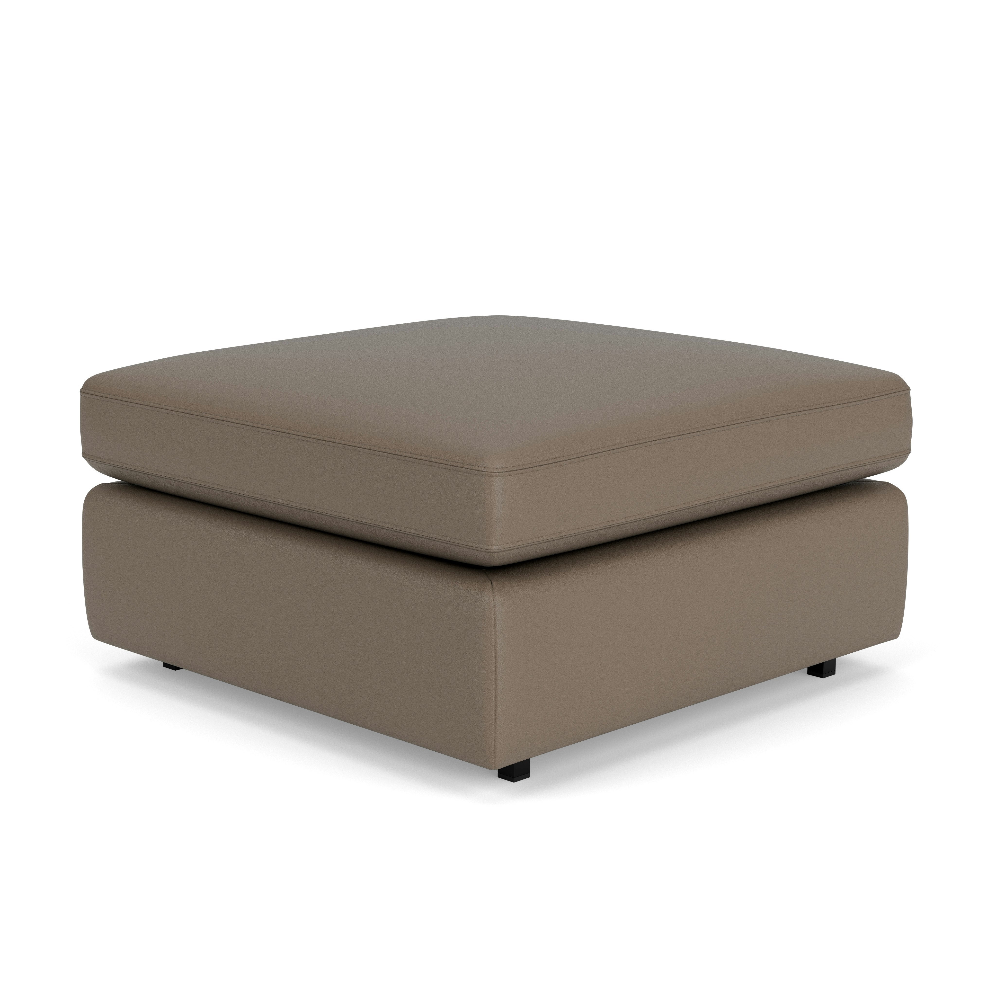 Pfister Ottoman - Volo Leather, Mink