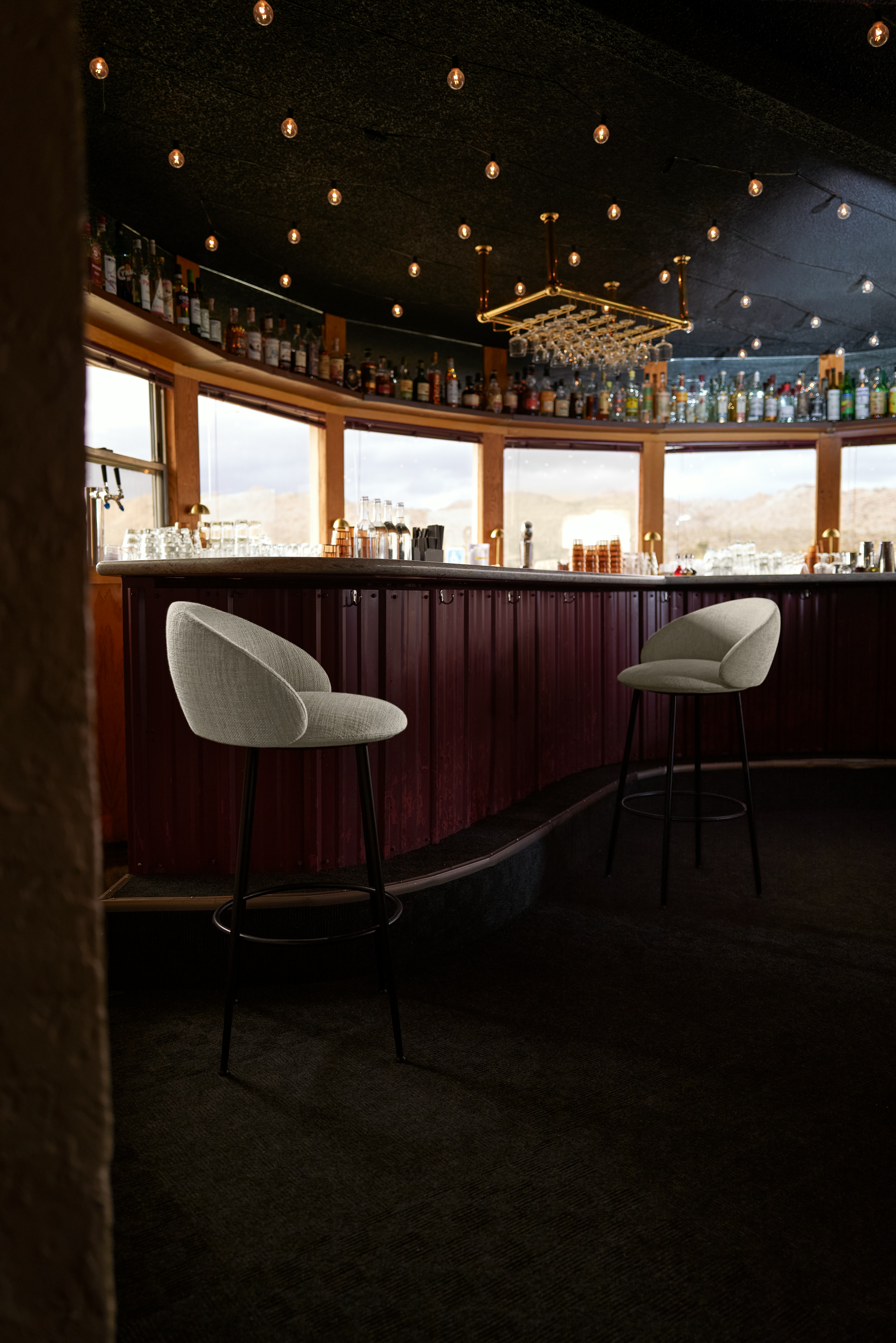 Kura Stool in Copper Room