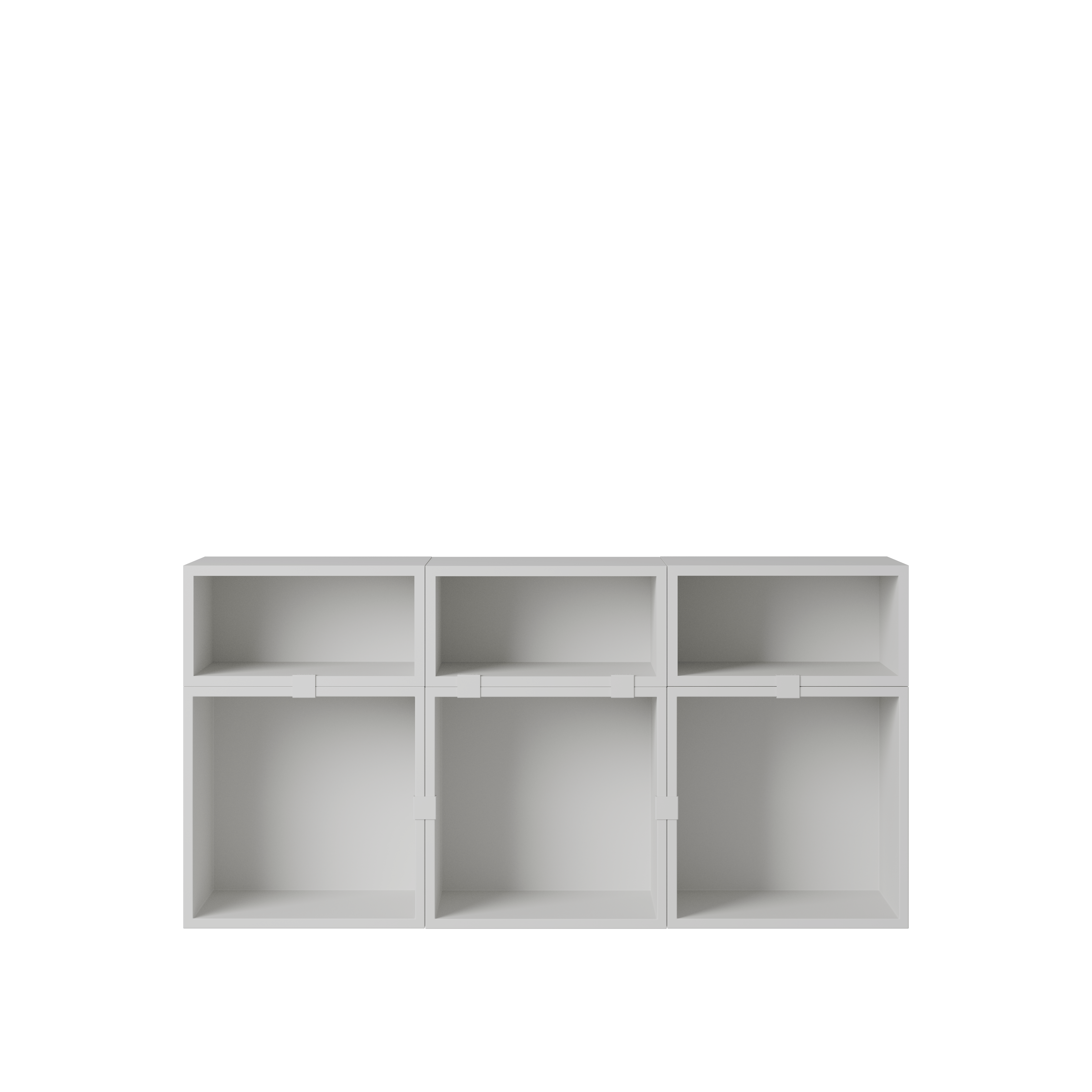 Stacked Storage Sideboard - Configuration 5,  Grey,  No Base