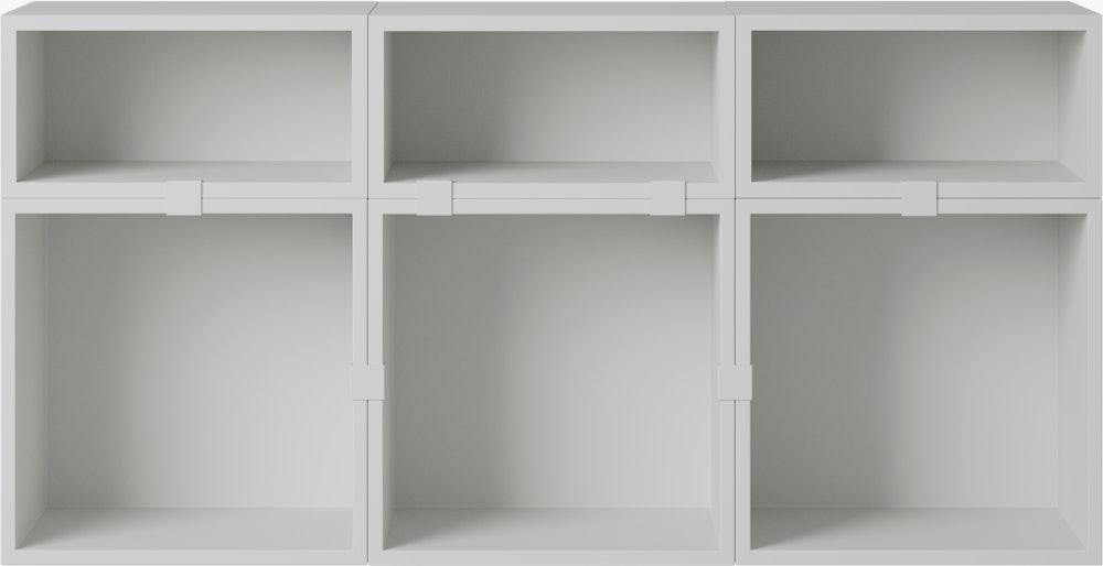 Stacked Storage Sideboard - Configuration 5,  Grey,  No Base