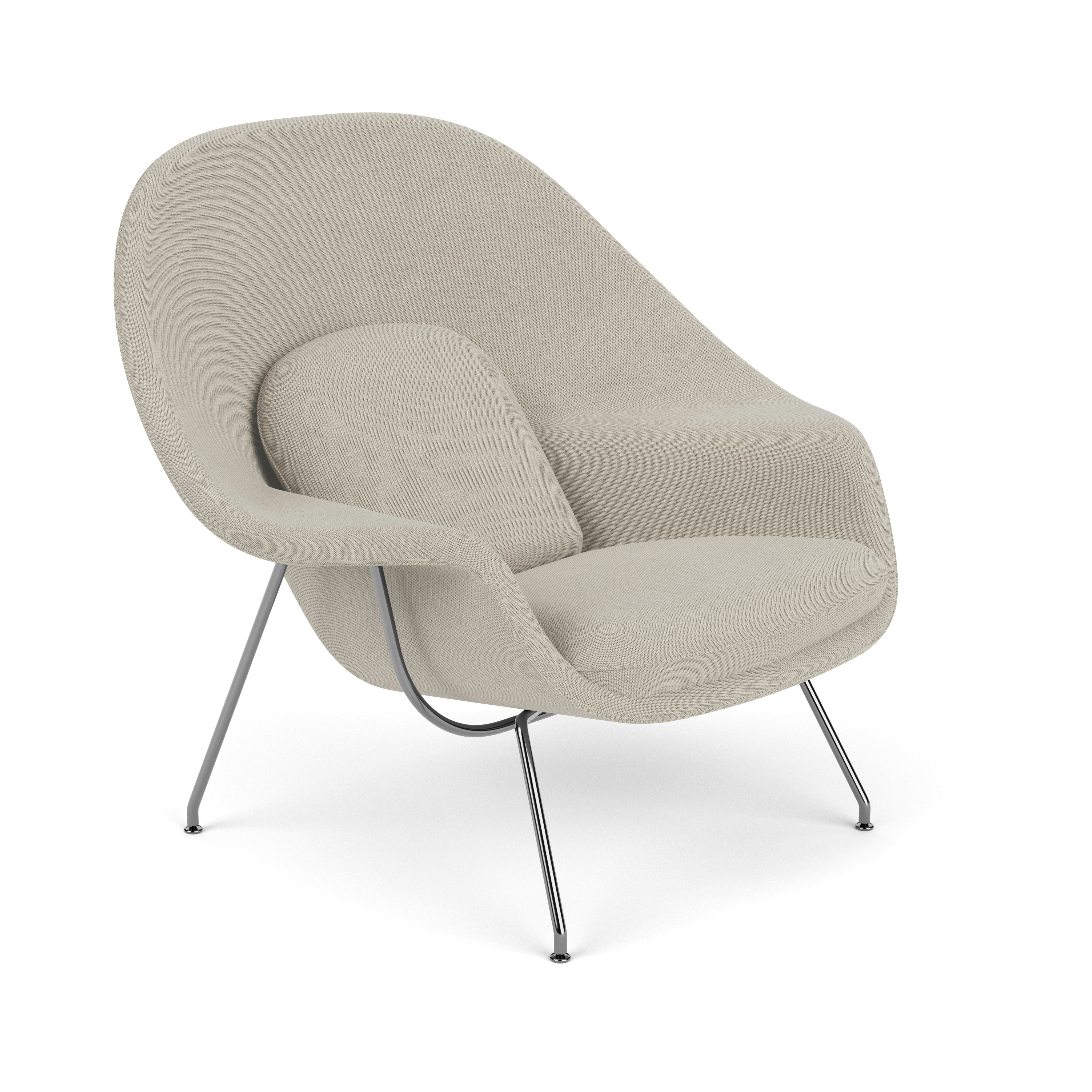 Womb Chair - Standard,  Crossroad,  Almond,  Chrome