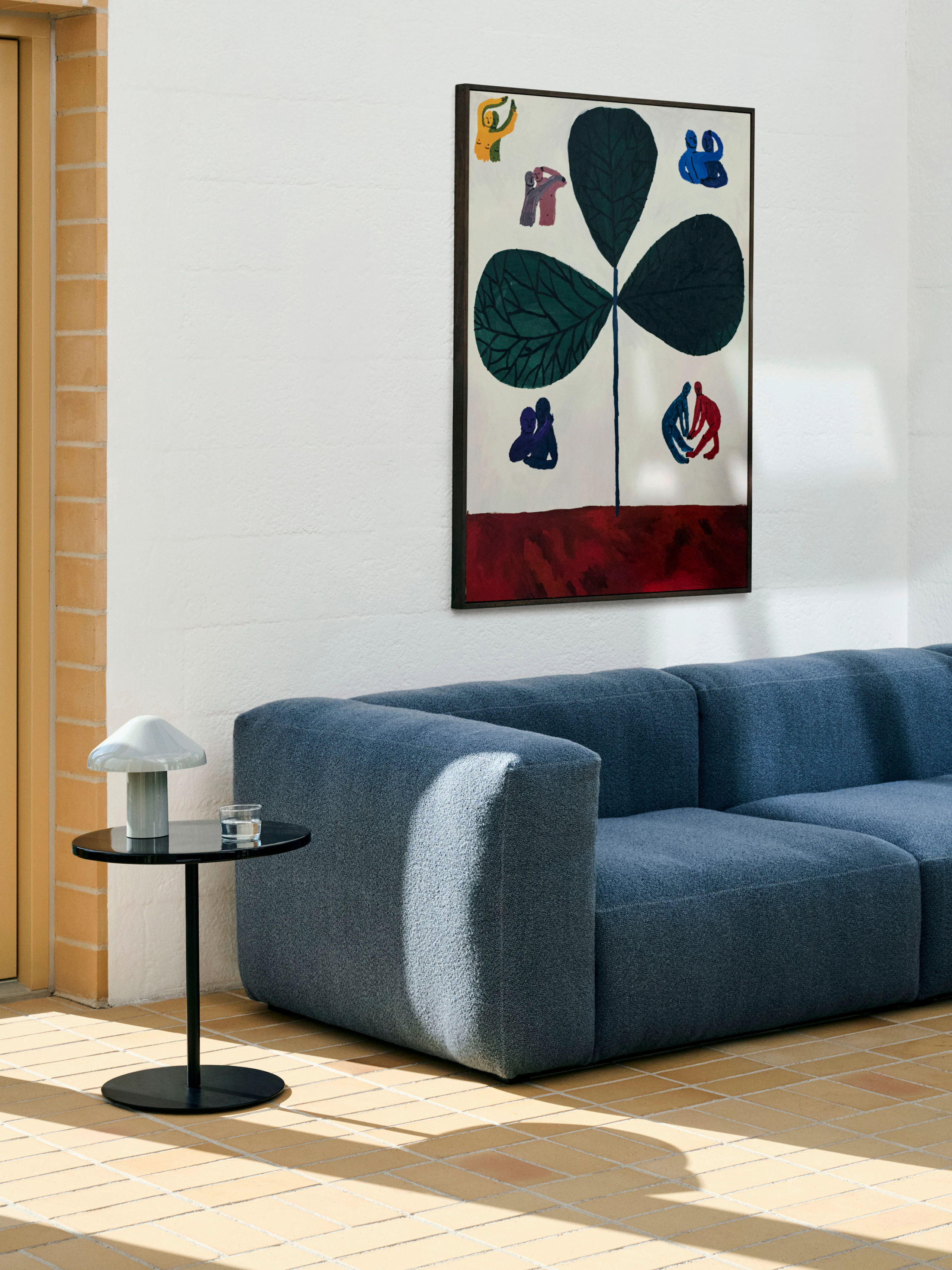 Pyro Side Table - Black Ceramic Top, Black Base