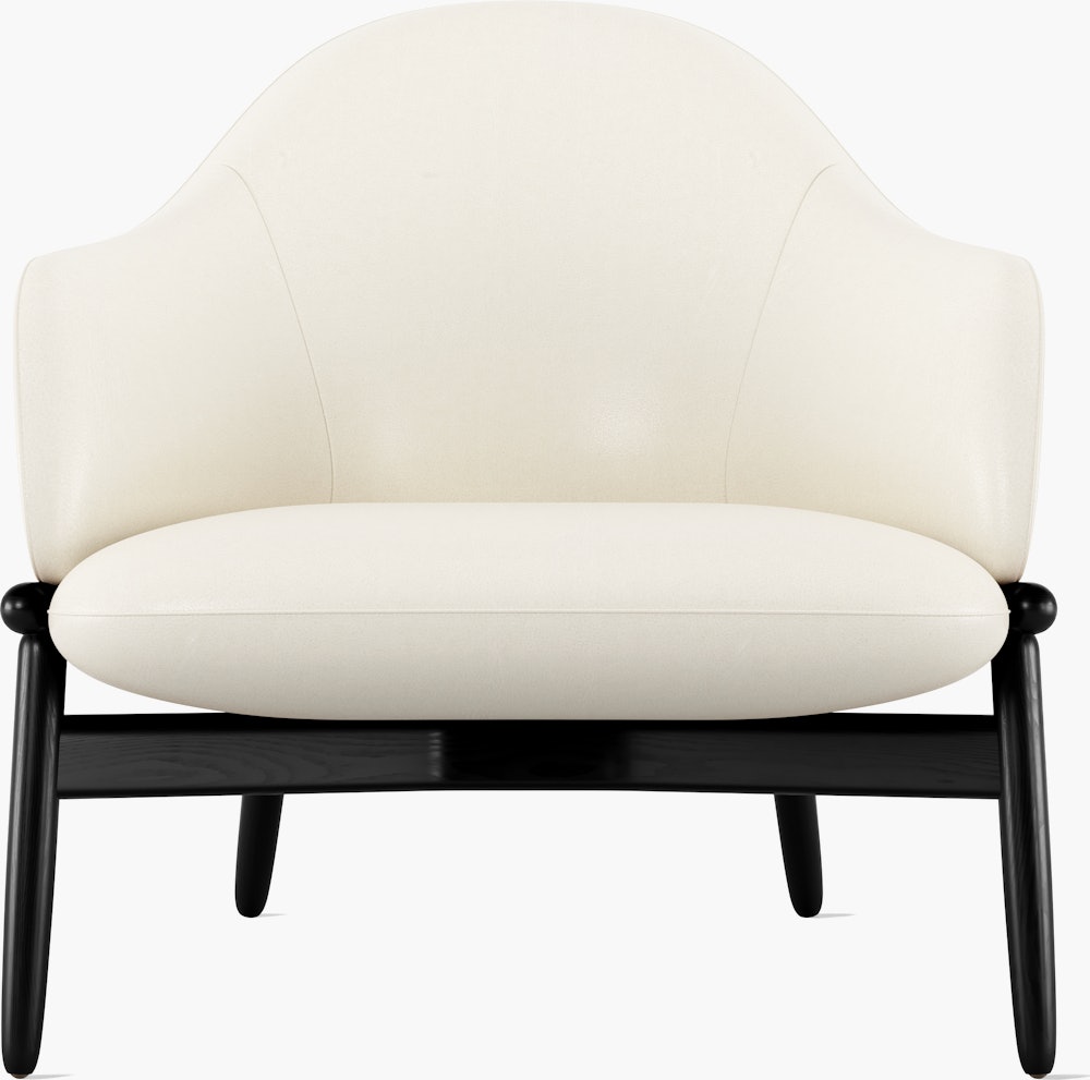 ReFrame Lounge Chair - Mid Back,  Prone Leather,  Lotus,  Ebony Ash