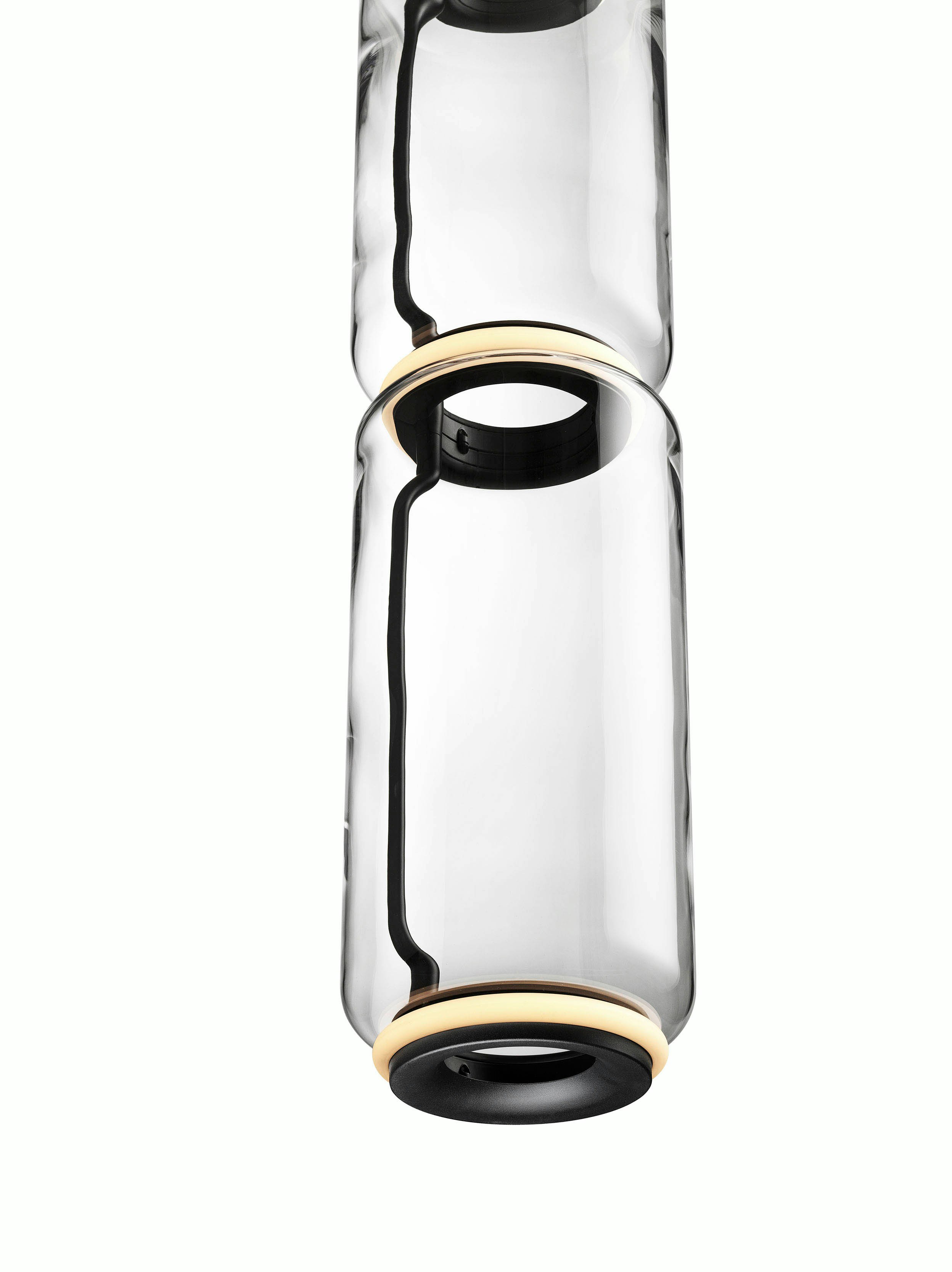 Noctambule Suspension 3 Low Cylinder in Clear Glass