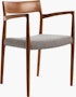 Moller Model 57 Armchair with Upholstered Seat