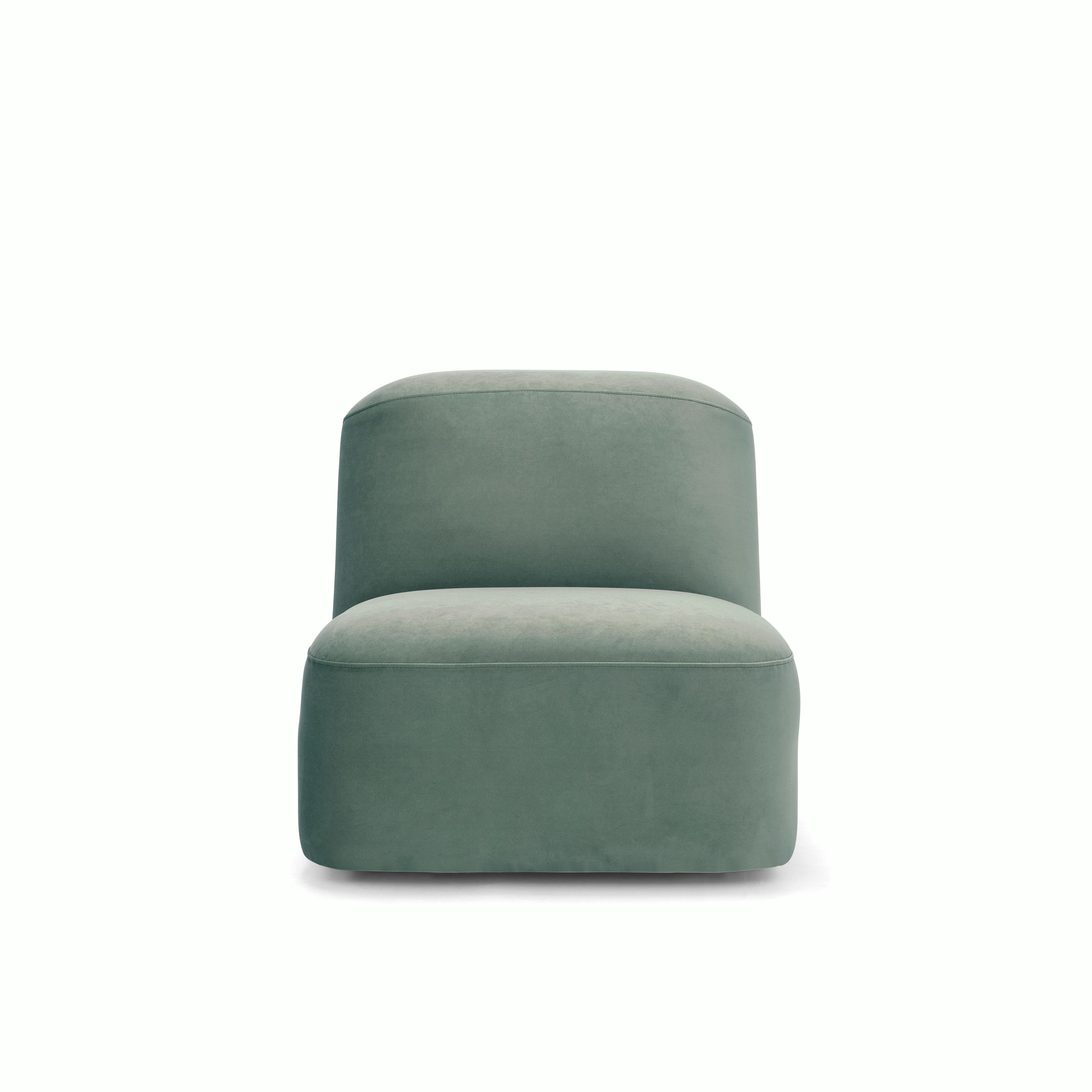 Muse Armless Single Seater, Velvet Agave