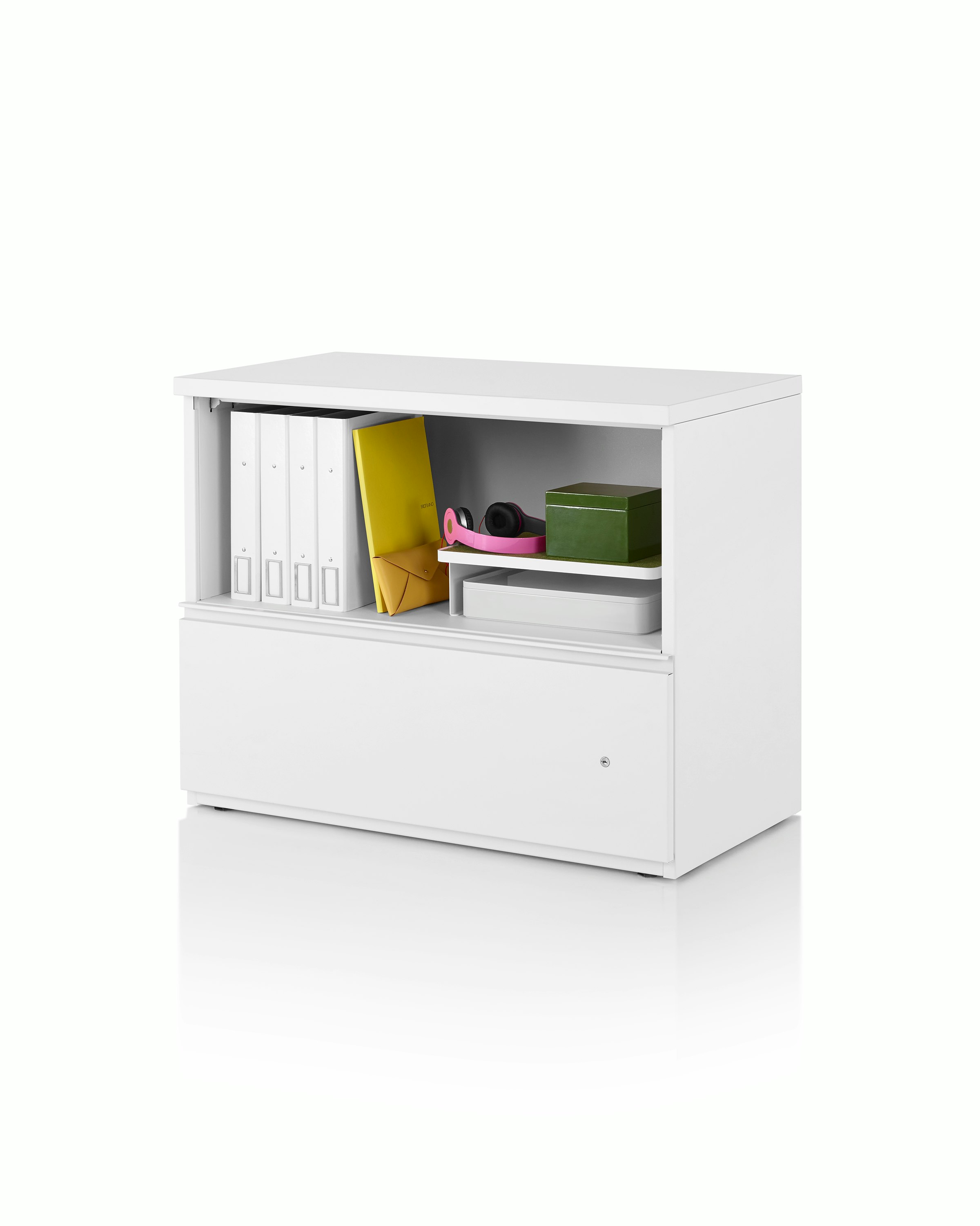 Tu Metal Lateral File with Open Shelf
