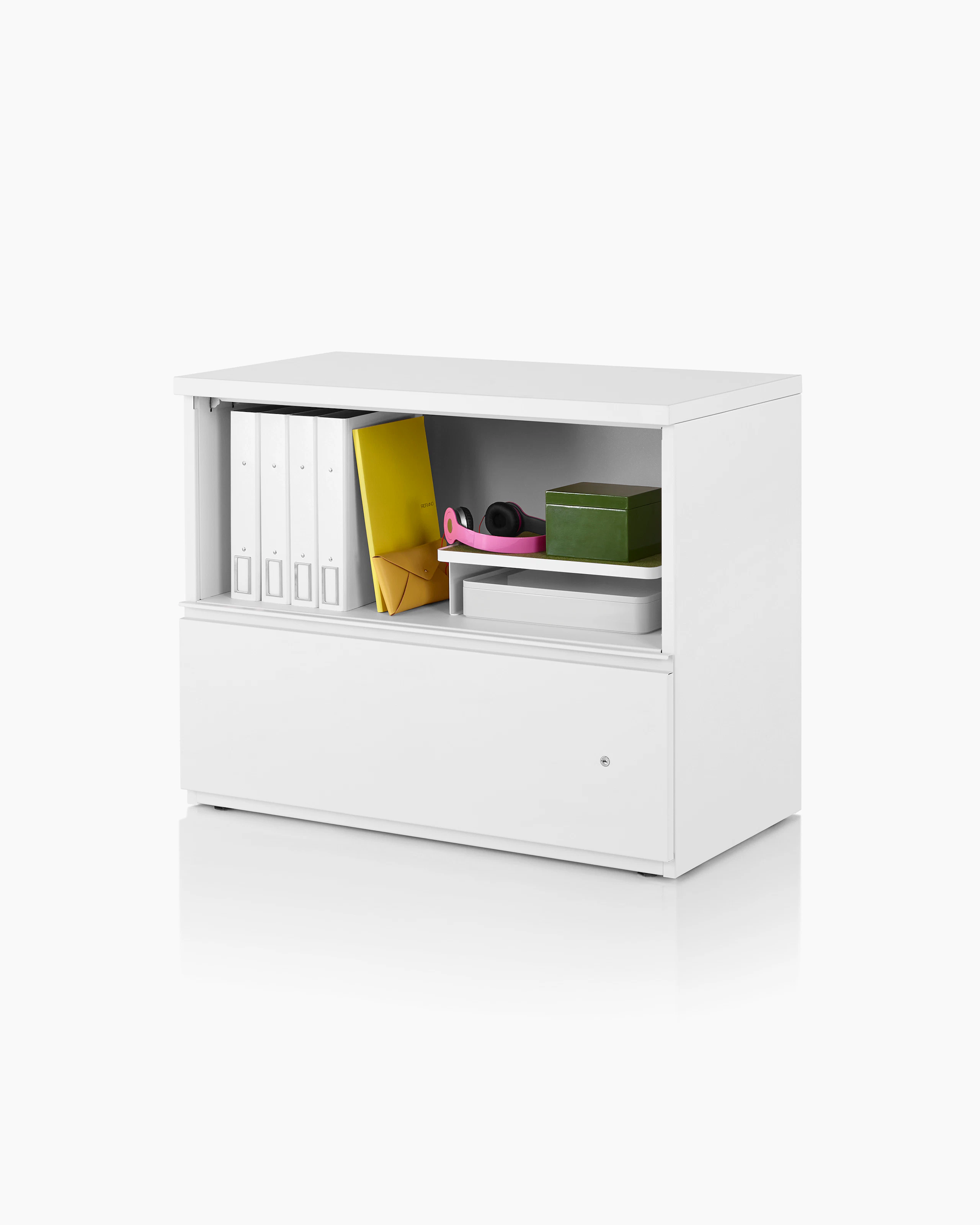 Tu Metal Lateral File with Open Shelf
