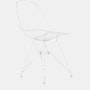 Eames Wire Chair Outdoor with white finish and wire base.