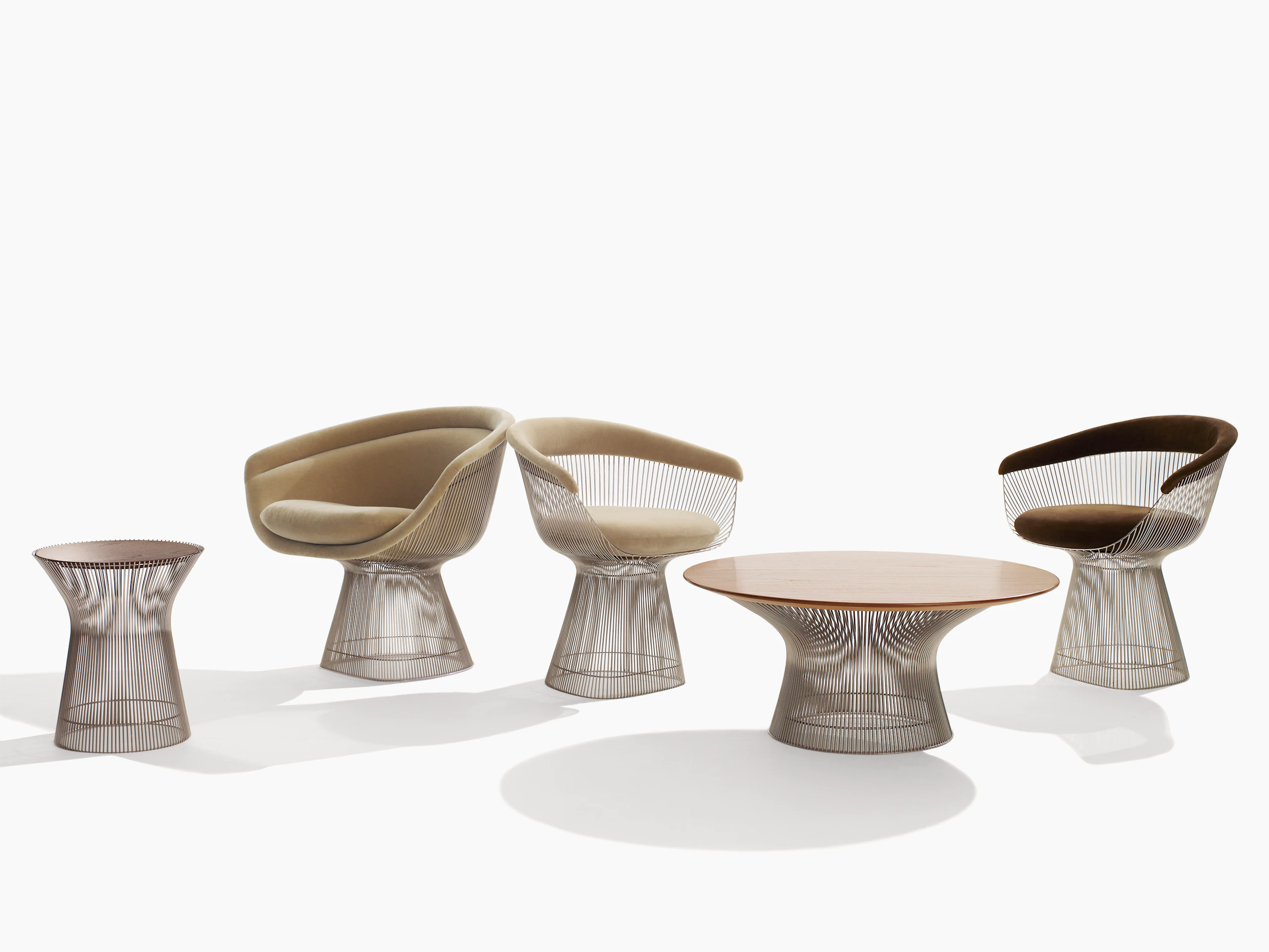 Platner Collection featuring Lounge Chairs Tables and Dining Chairs