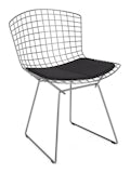 Bertoia Side Chair- Seat Pad, Polished Chrome, Hourglass, Caviar Bertoia Side Chair- Seat Pad, Polished Chrome, Hourglass, Caviar