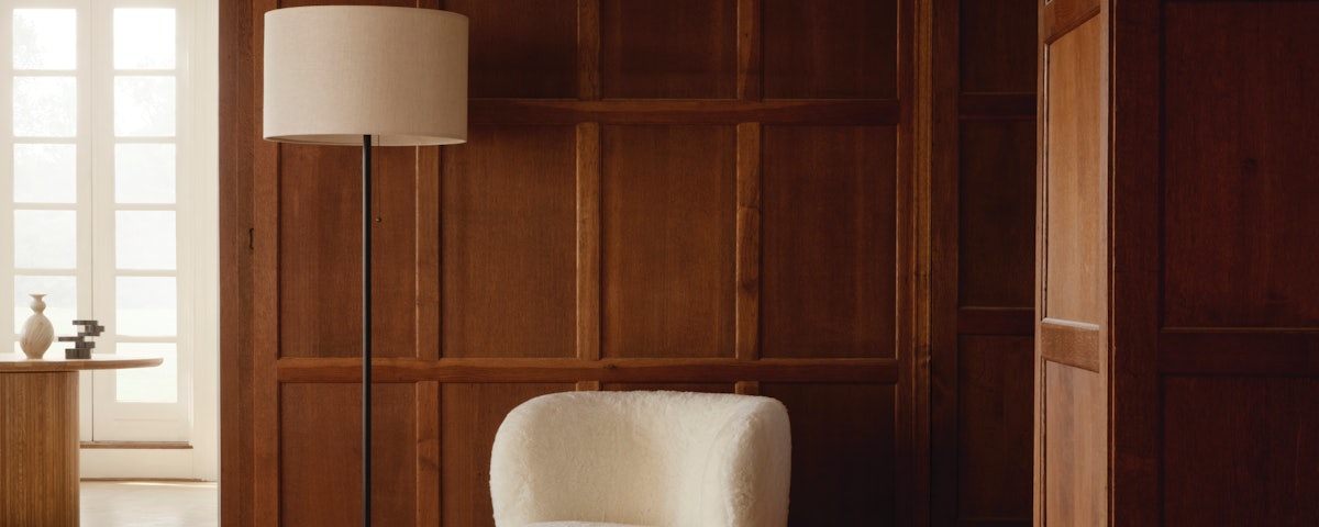 Gravity Floor Lamp in a living room setting