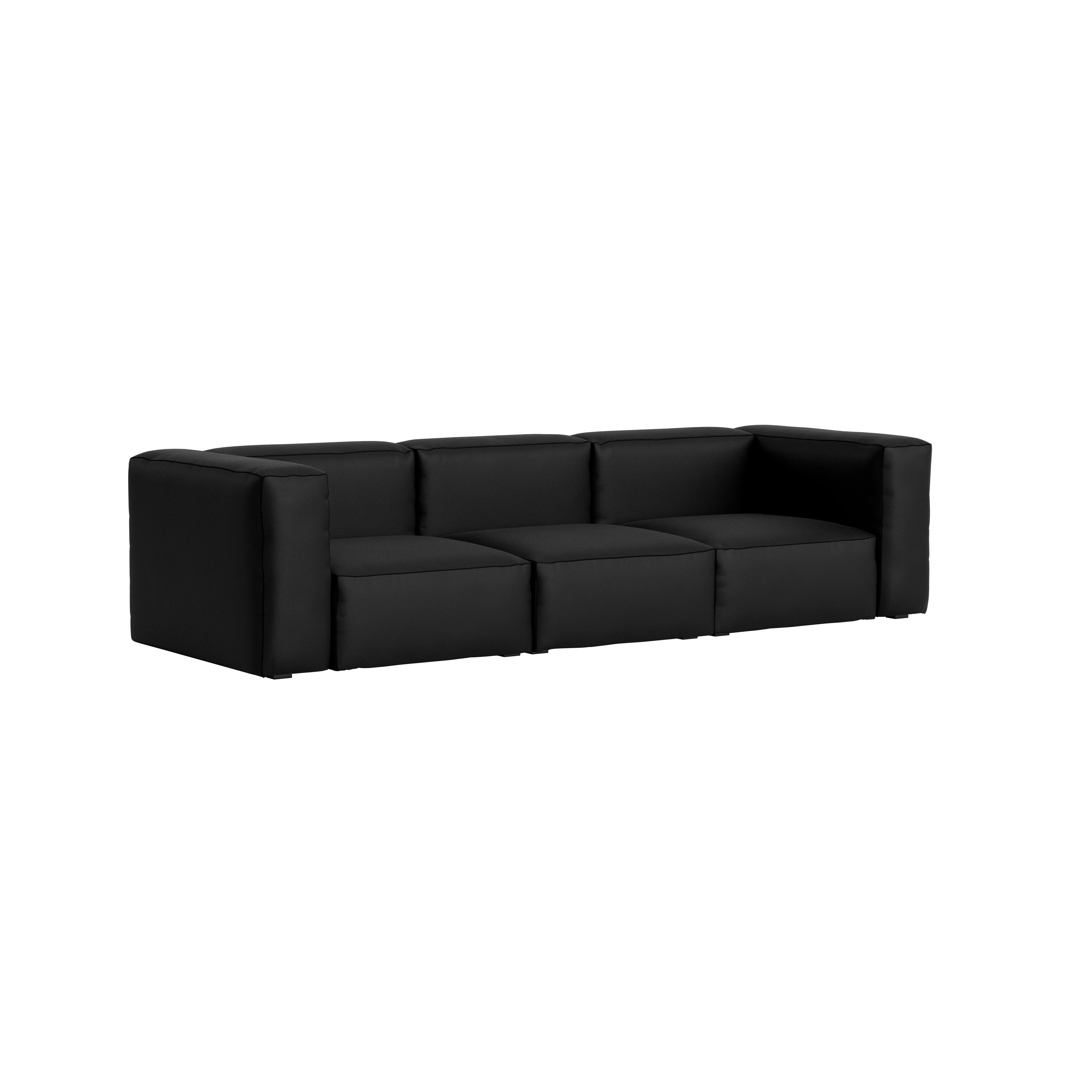 Mags 3 Seat Sofa - Prone Leather, 006 Obsidian