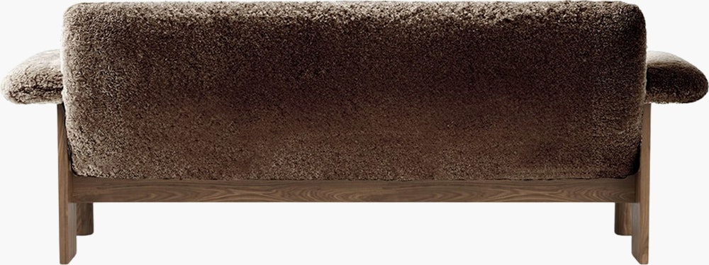 Brasilia Sofa - Walnut, Sheepskin, Sahara