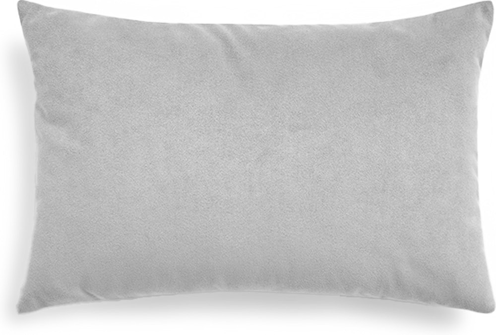 Pillows by Knoll Textiles - 12" x 18", Ultrasuede, Silver