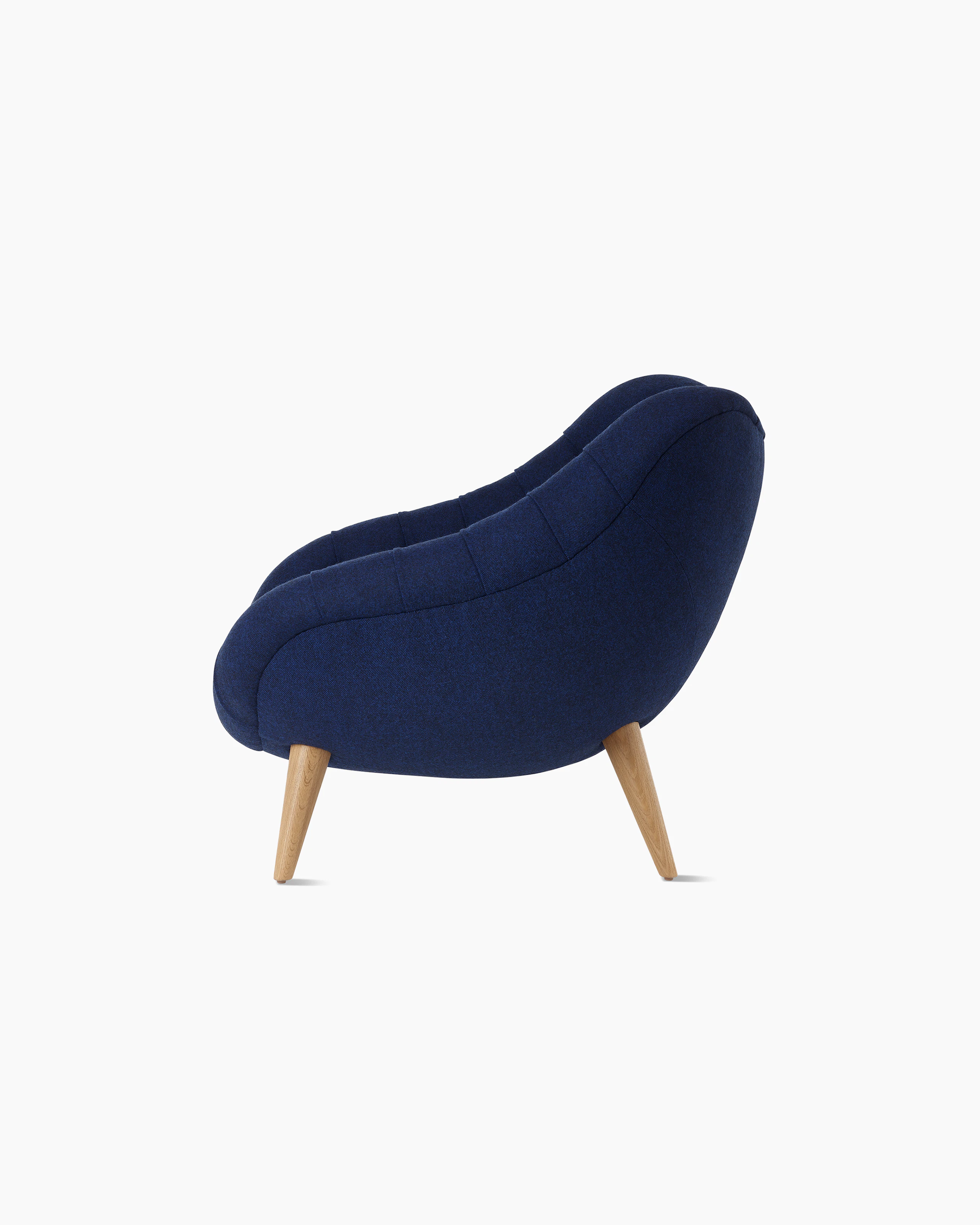 Rohde Easy Chair in blue side view.