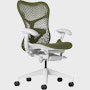 Mirra 2 chair in Alpine with Olive Triflex Suspension and Fixed Seat