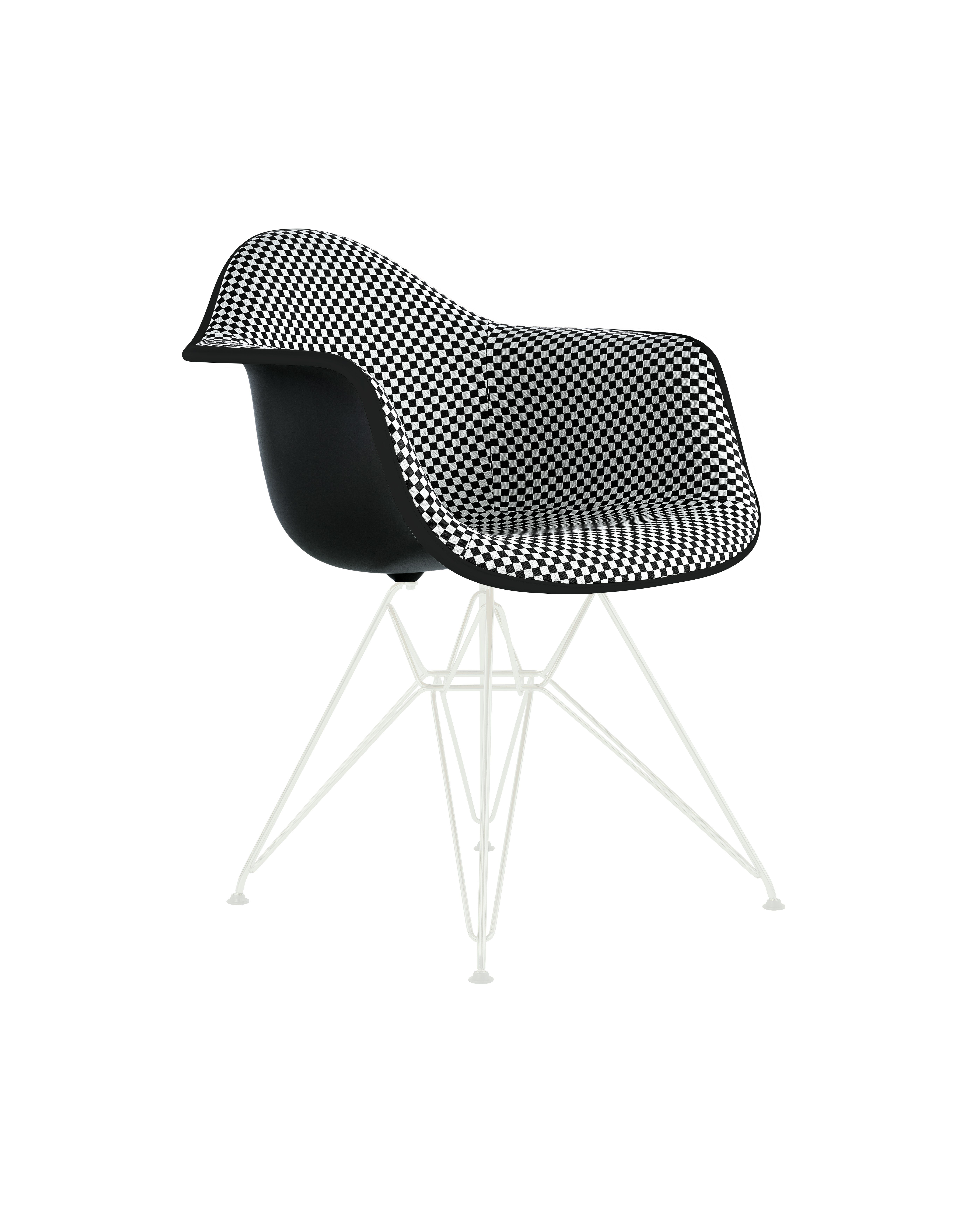 Eames Upholstered Molded Plastic Armchair