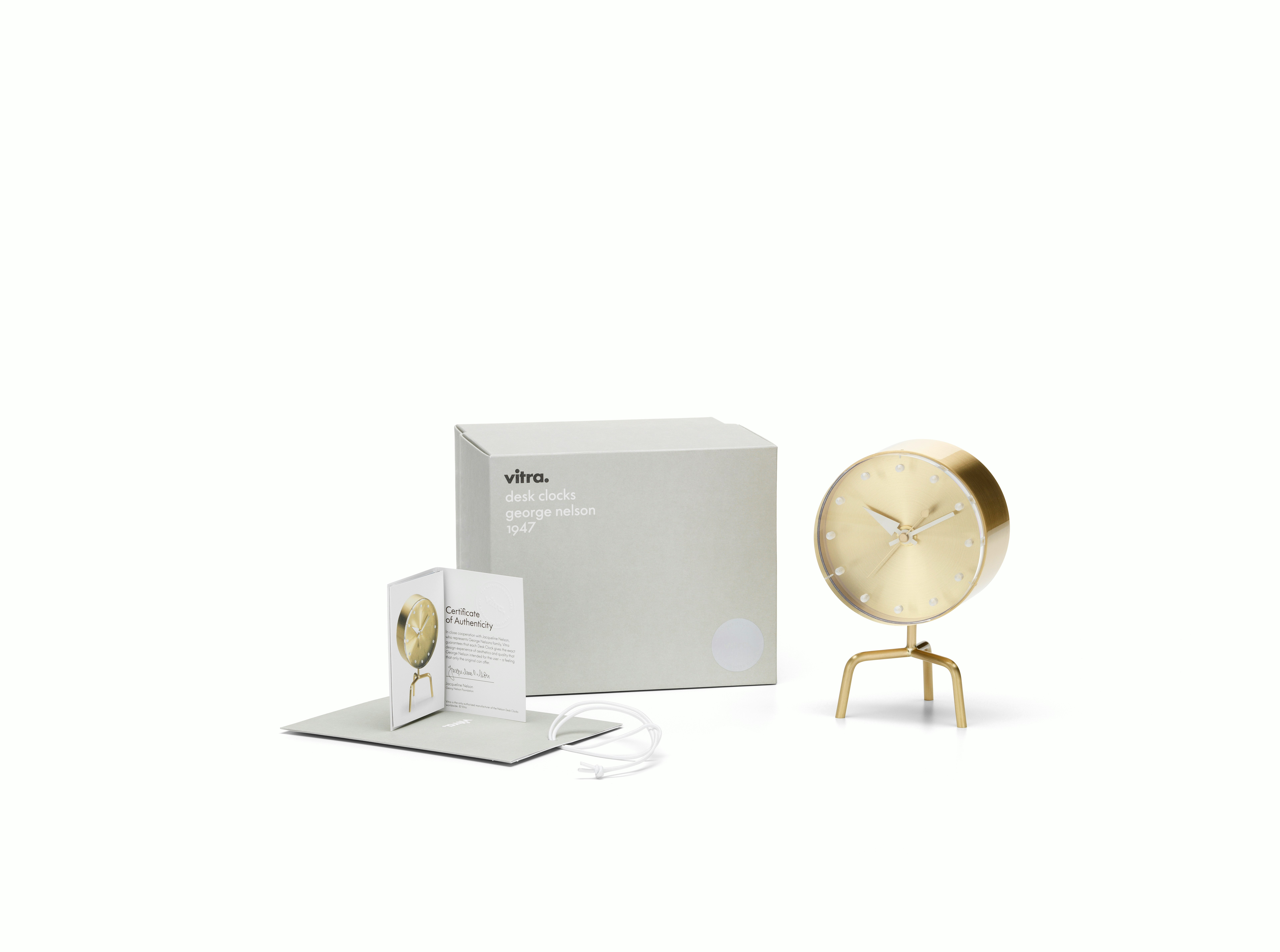 Tripod Clock - Brass