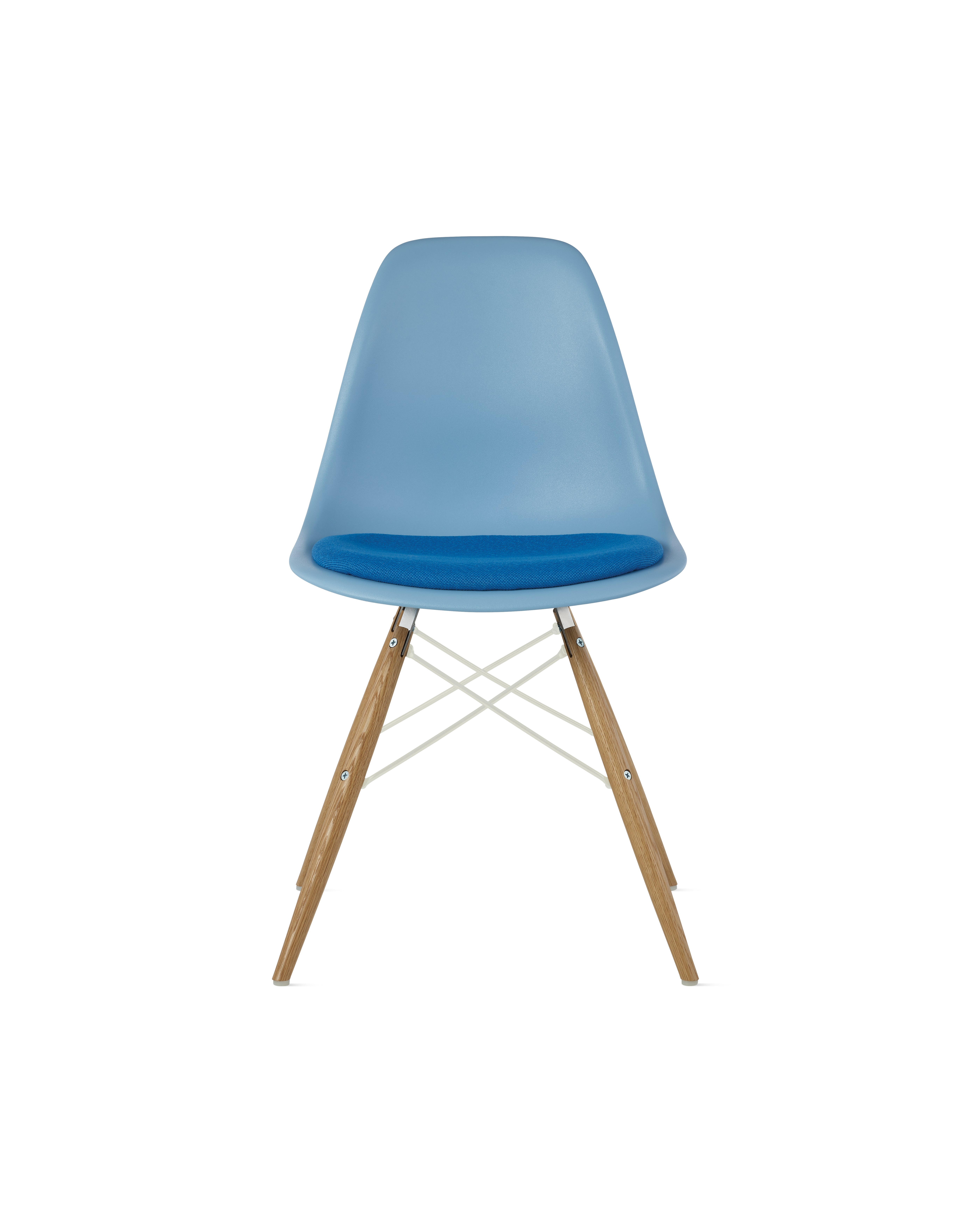 Eames Molded Plastic Side Chair with Seat Pad