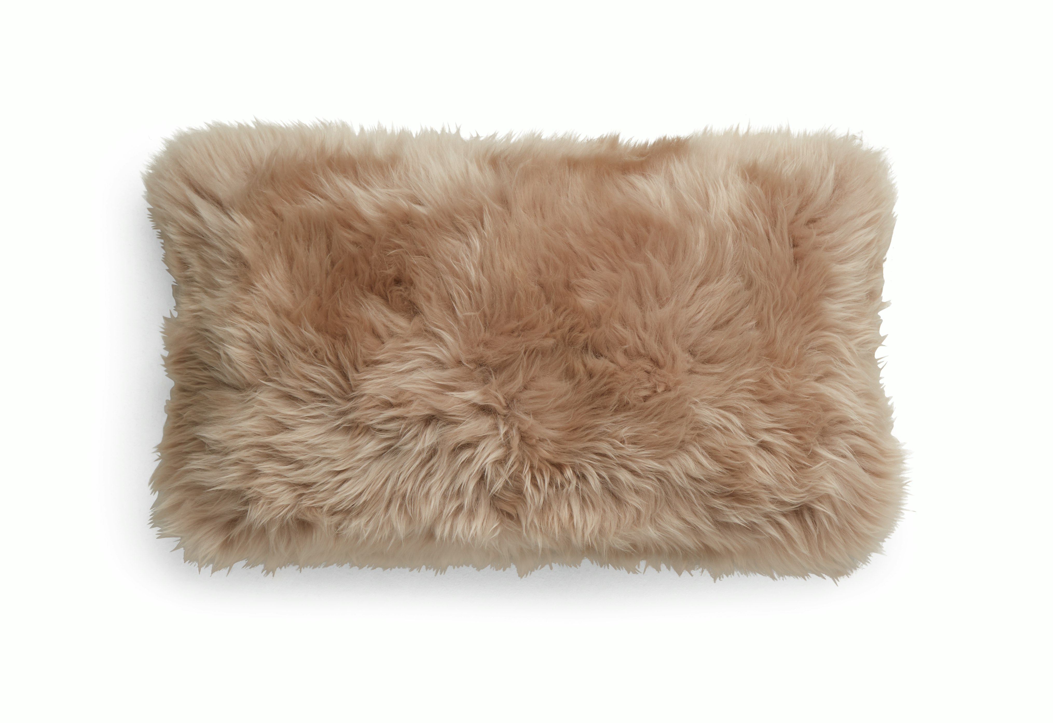 Sheepskin Lumbar Throw Pillow