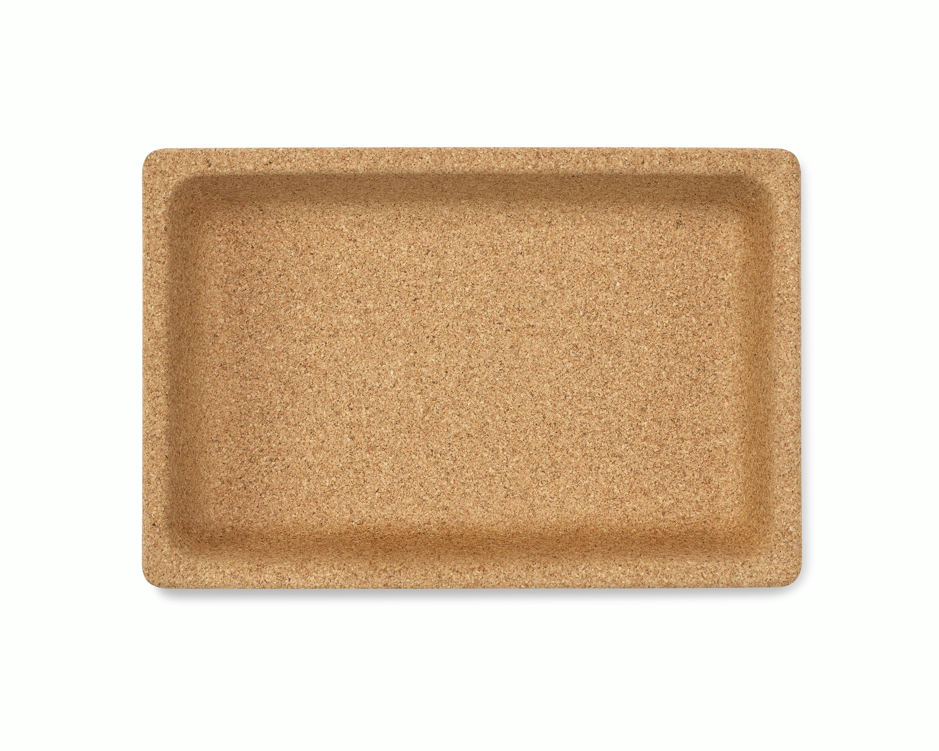 A small tray made of cork material.