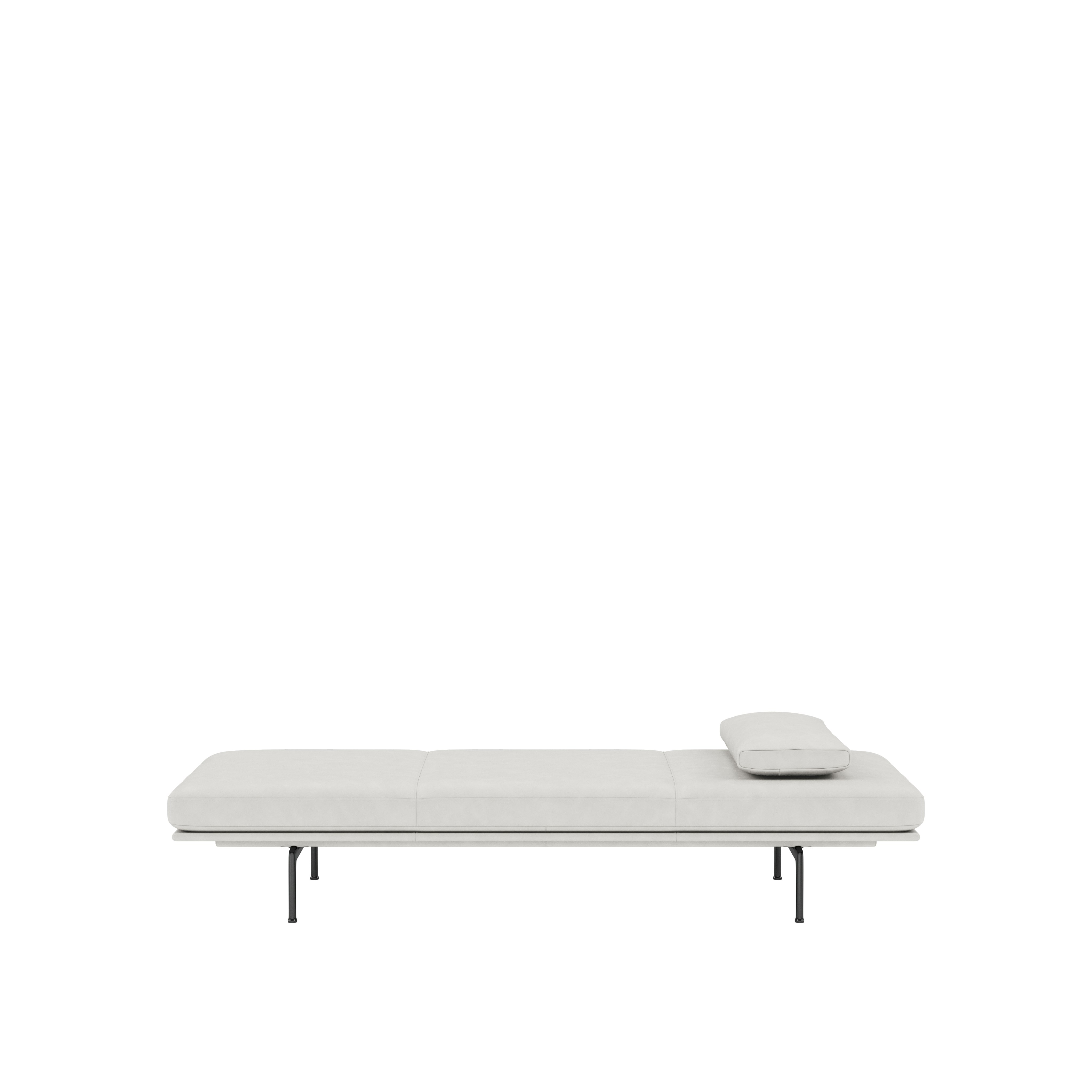 Outline Daybed with Cushion - Allure Leather, Ivory