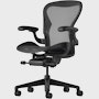 Aeron Onyx, basic back support, with tilt limiter and fixed arms