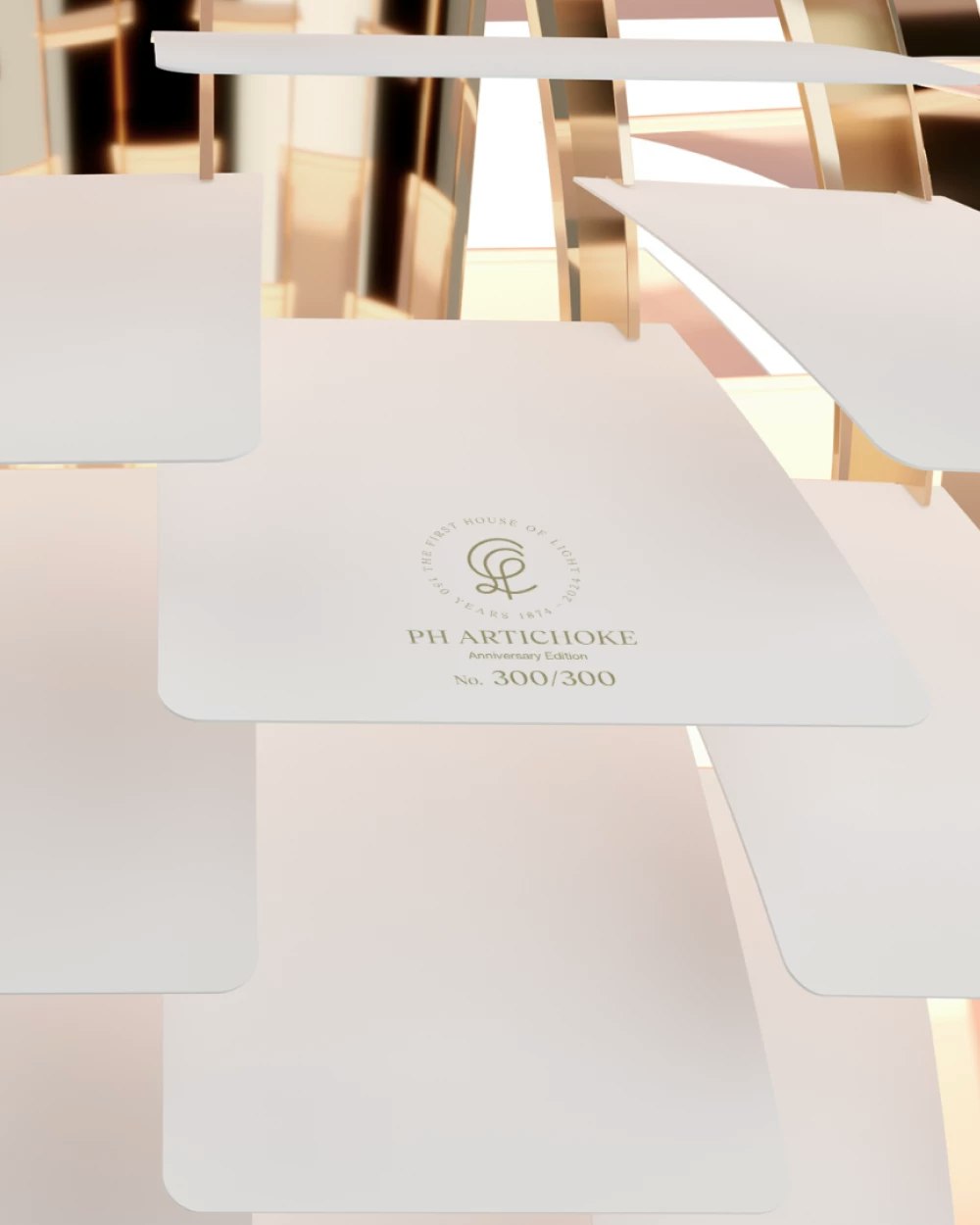 PH Artichoke Pendant - Medium, Pale Rose