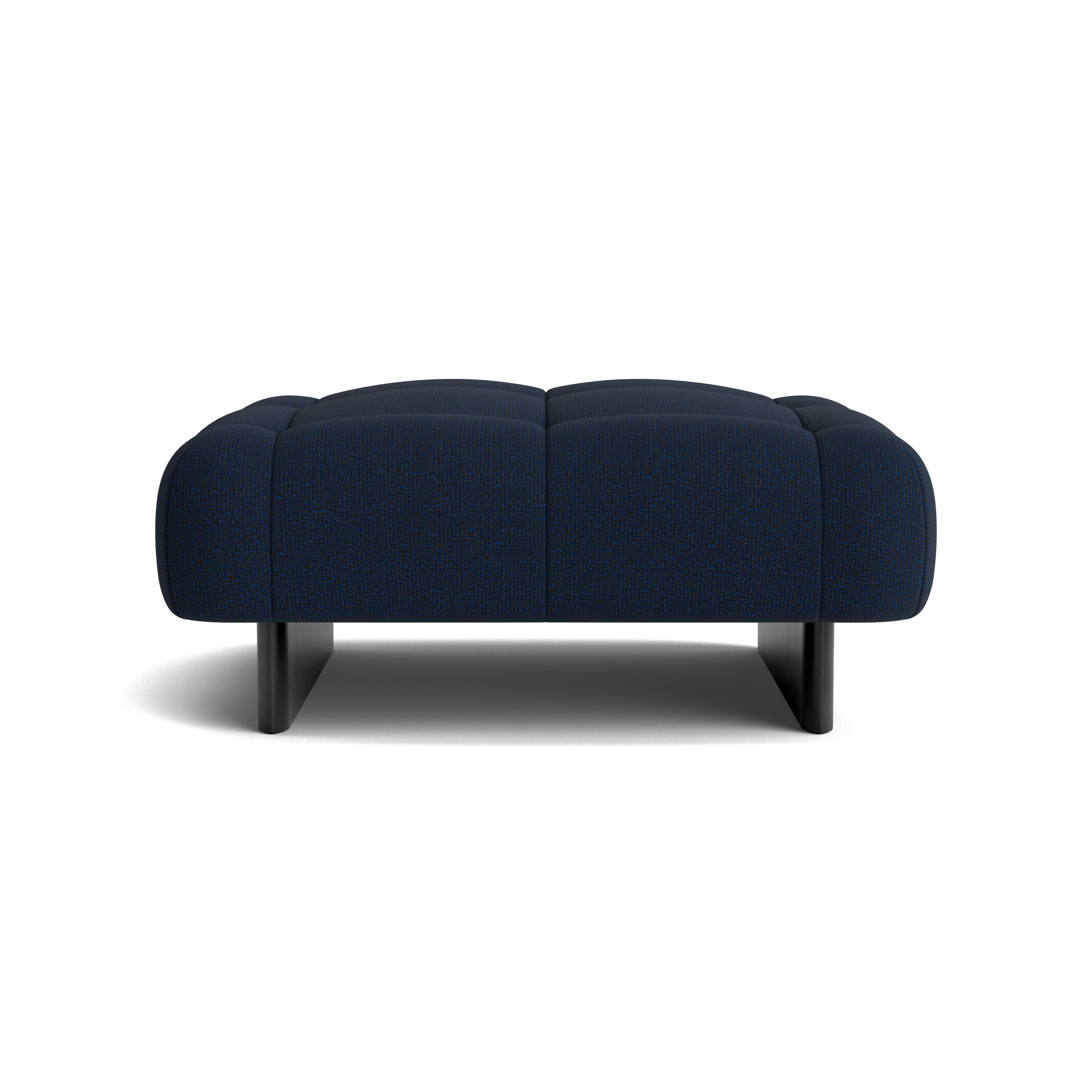 Quilton Lift Ottoman - Tartaglia, 871 Blue Black, Black Lacquered Oak