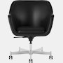 Bumper Task Chair - High Arm,  Bristol Leather Black