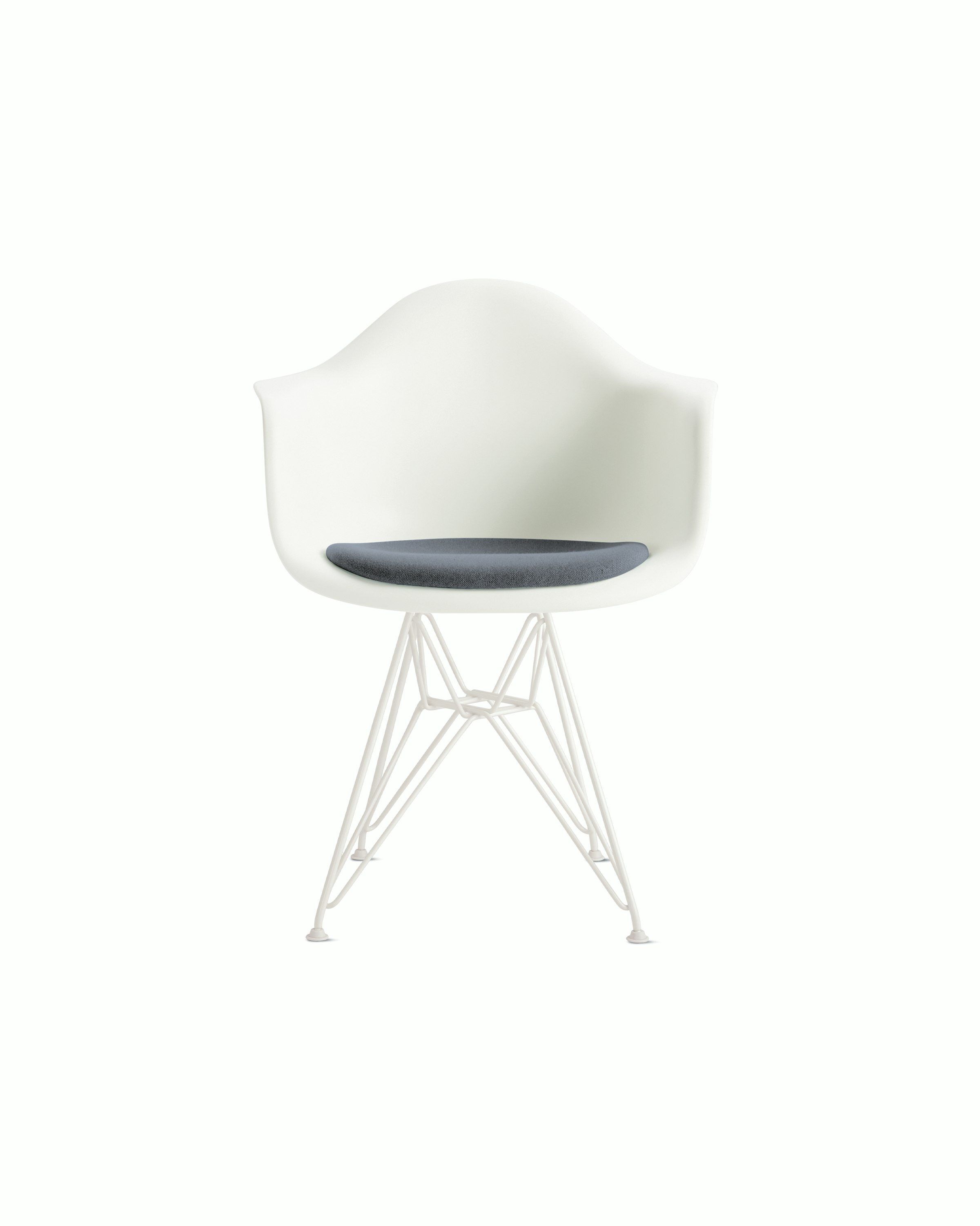 【正規品】Vitra Eames Plastic Chair ホワイト イームズ Eames Molded Plastic Armchair with Seat Pad – Herman Miller Store