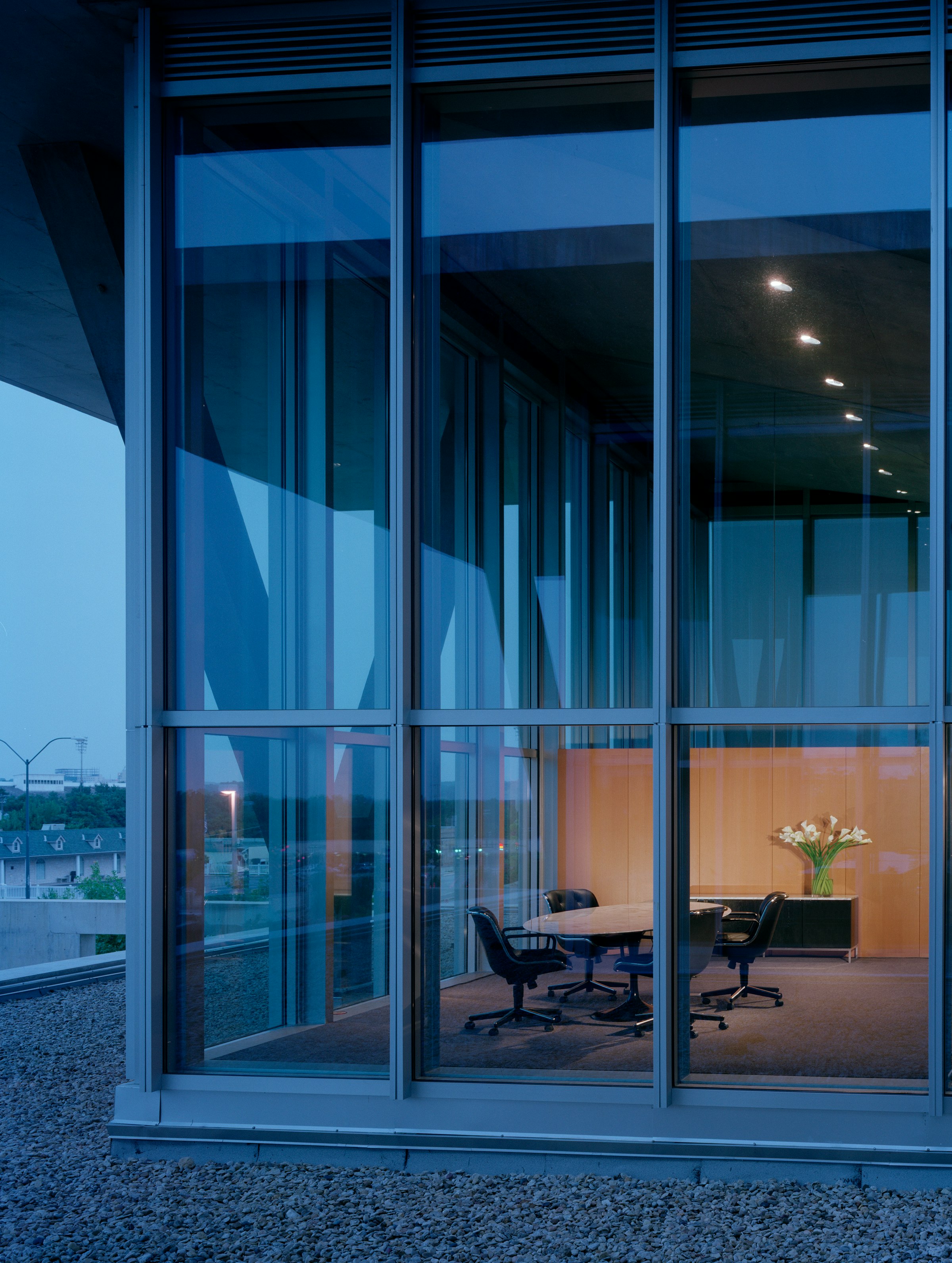 Black Leather charles Pollock Office Meeting Chair