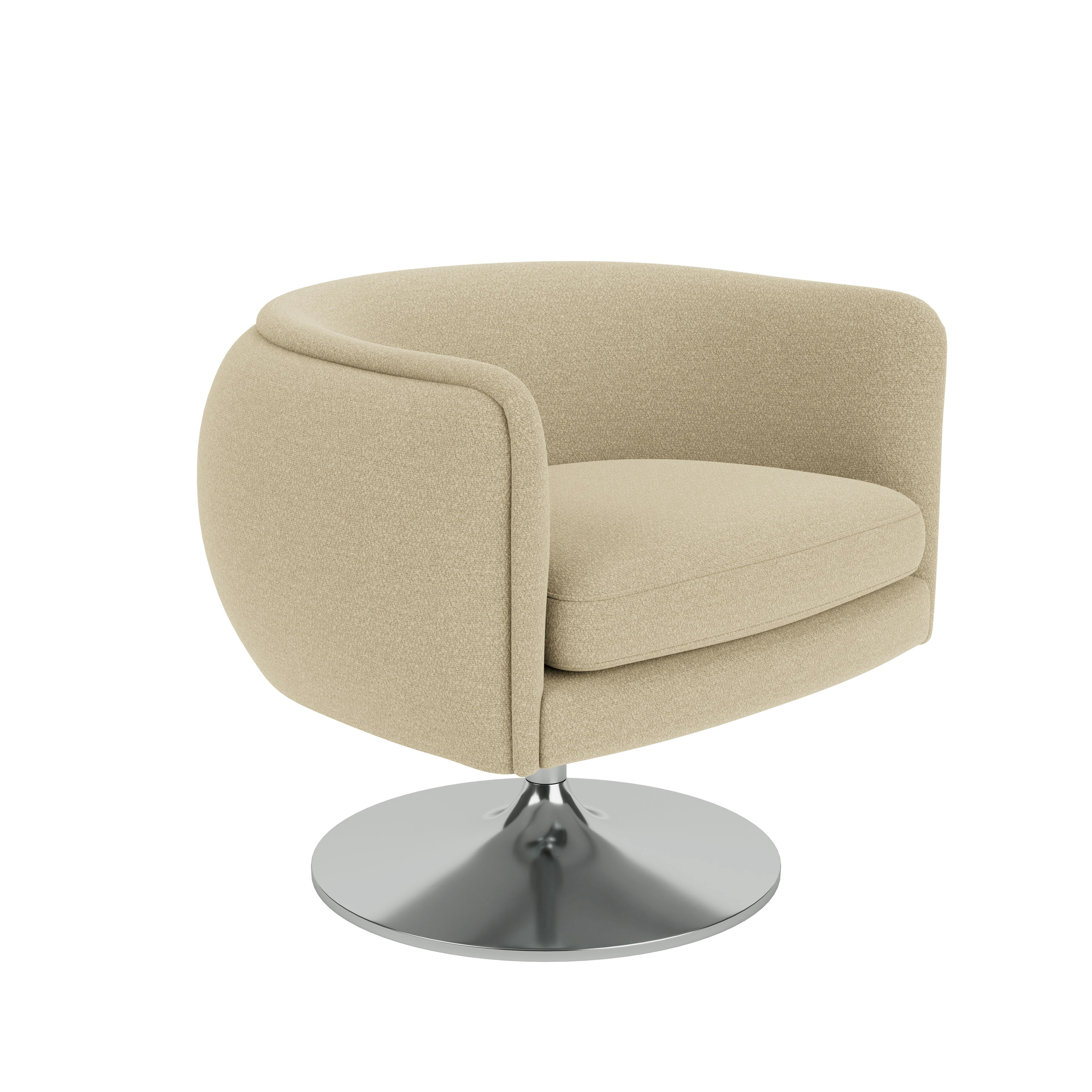 D'Urso Swivel Lounge - Knoll Boucle, Neutral