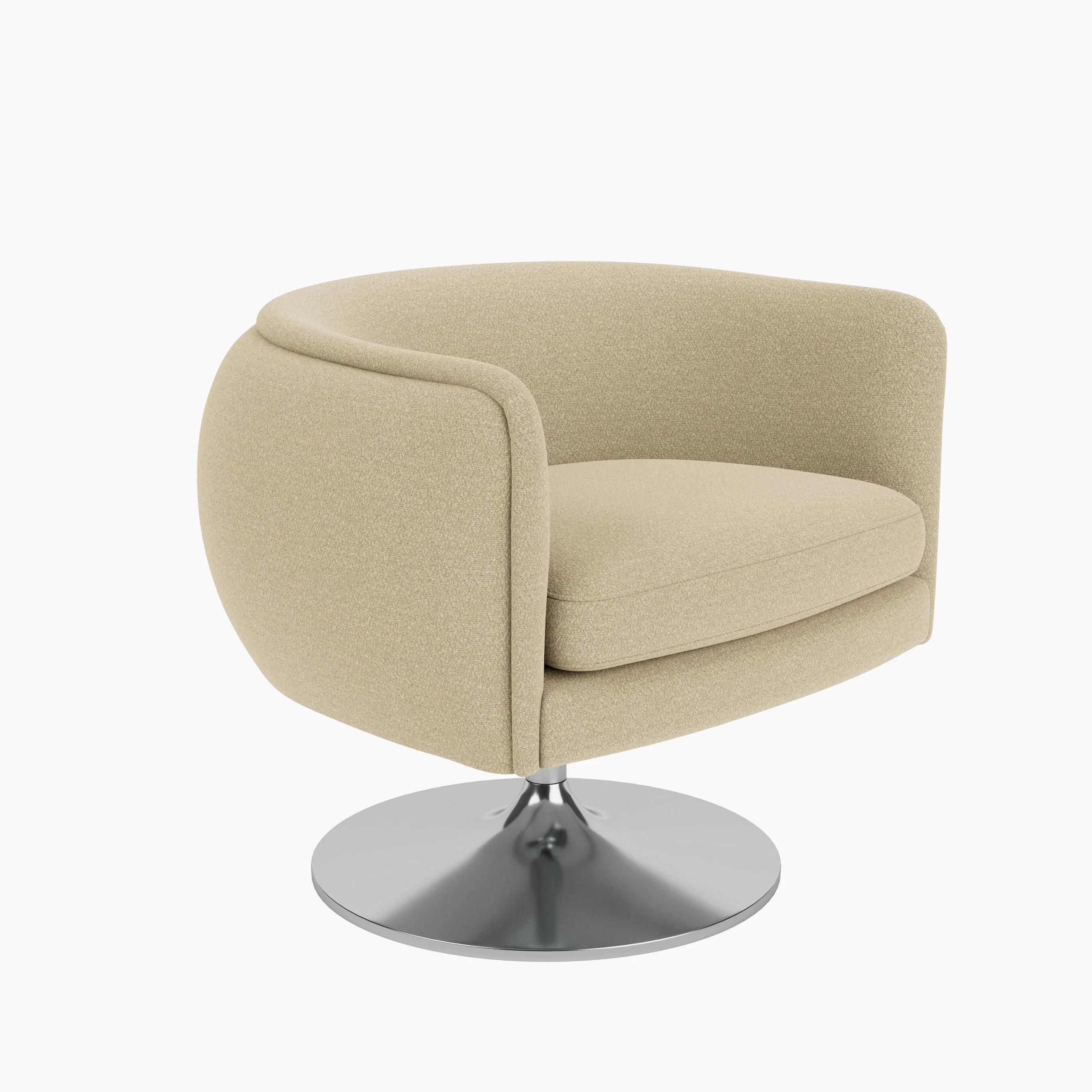 D'Urso Swivel Lounge - Knoll Boucle, Neutral