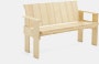 Crate Dining Bench - Lacquered Pine