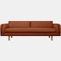 Moreno Sofa - Marquis Velvet,  Rust,  Oak