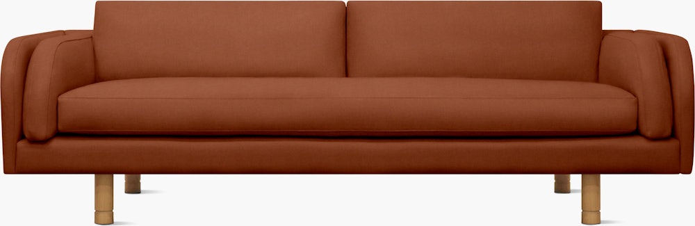 Moreno Sofa - Marquis Velvet,  Rust,  Oak