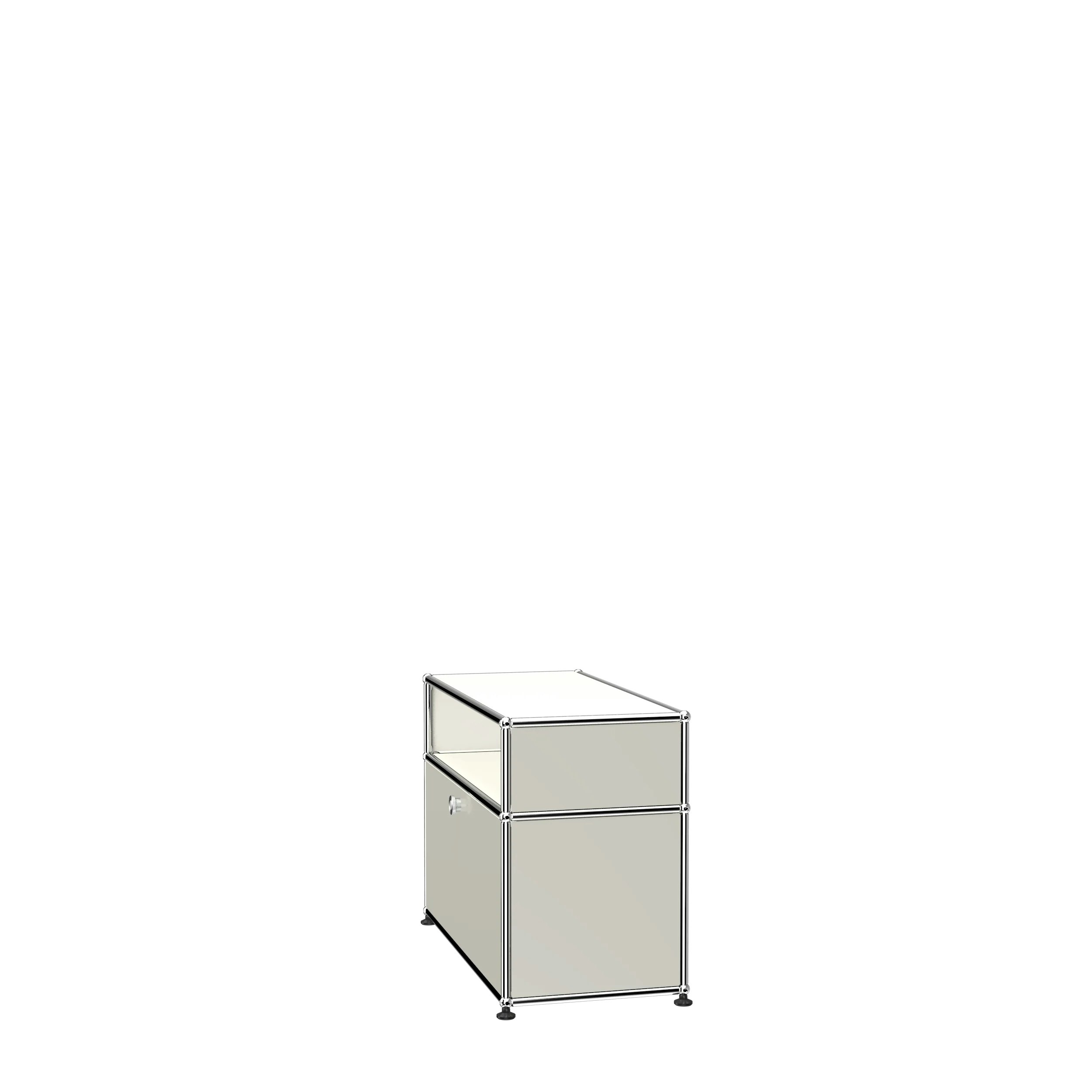USM Side Table with door in White
