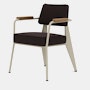 Fauteuil Direction - Tress,   Chestnut,   Blanc Colombe,   Natural Oak,   Hard Glides
