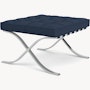 Barcelona Stool - Chrome, Acqua Leather, Cote d'Azur