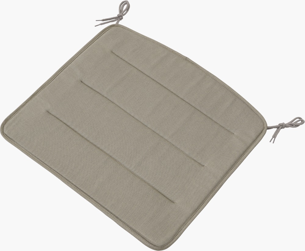 Linear Steel Lounge Chair Seat Pad - Lounge Chair Seat Pad in Twitell Light Grey