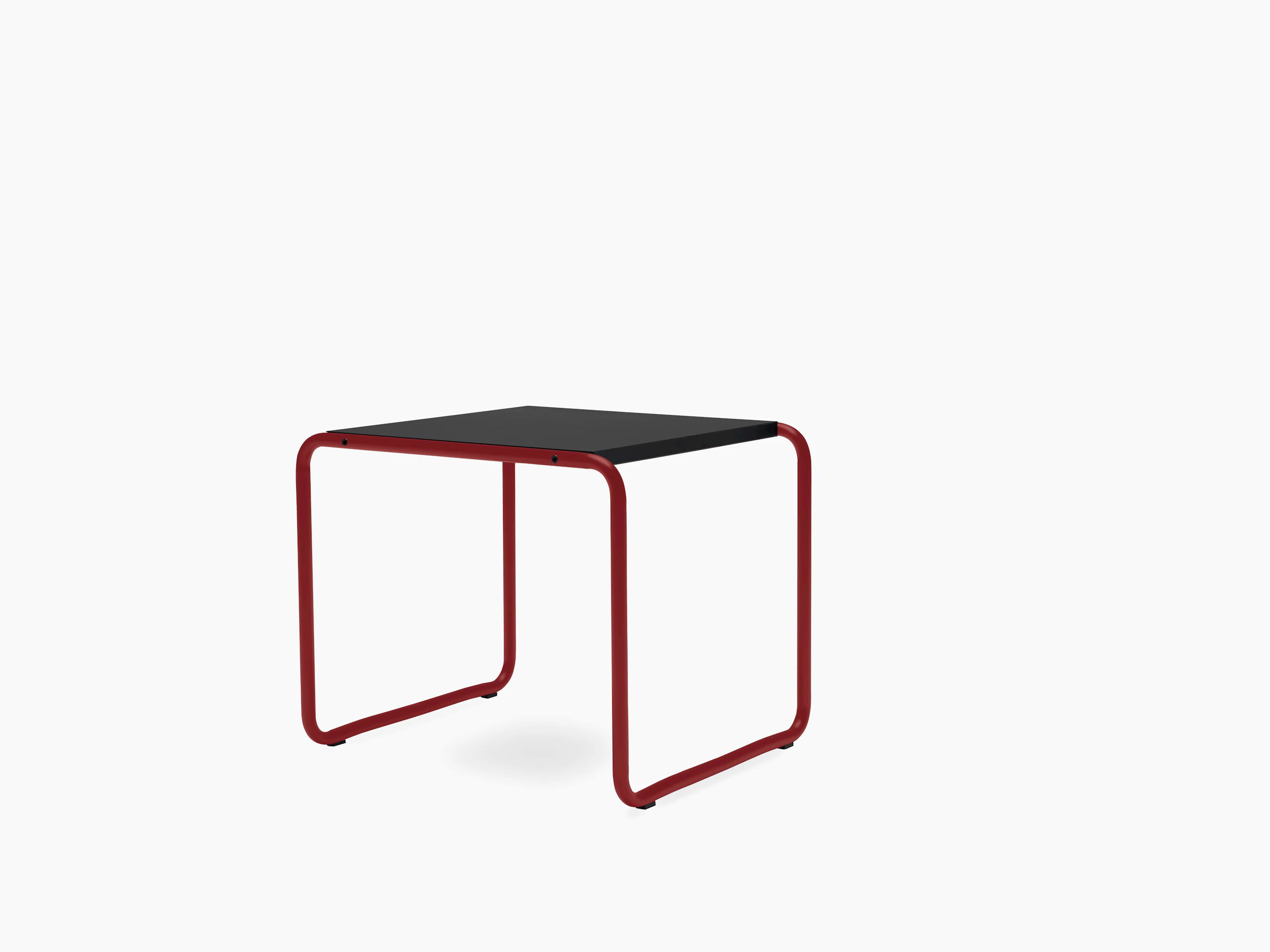 Laccio Table - Small, Black, Matte Red