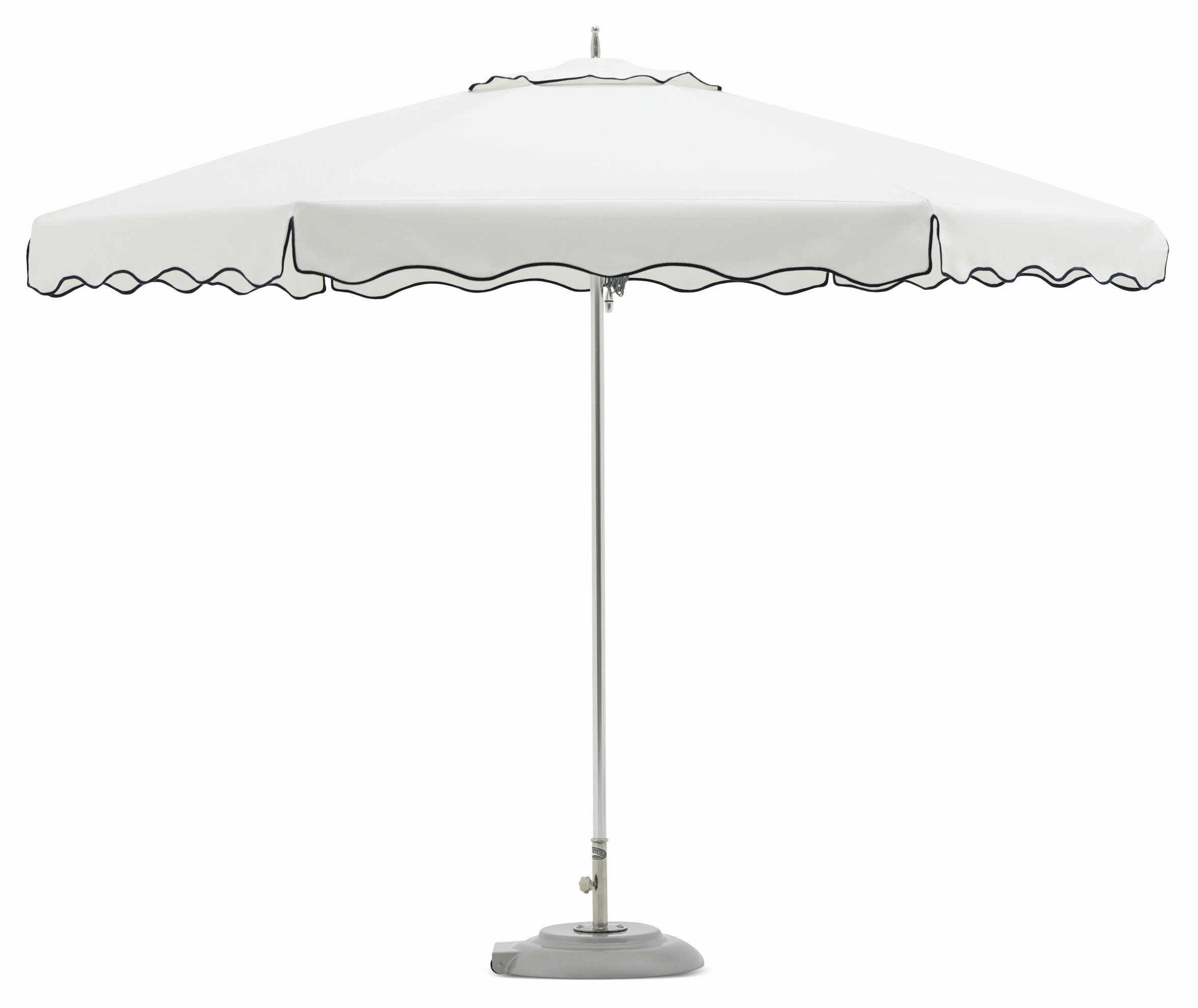 Tuuci Ocean Master Hexagon Scalloped Umbrella,  Contrast Trim