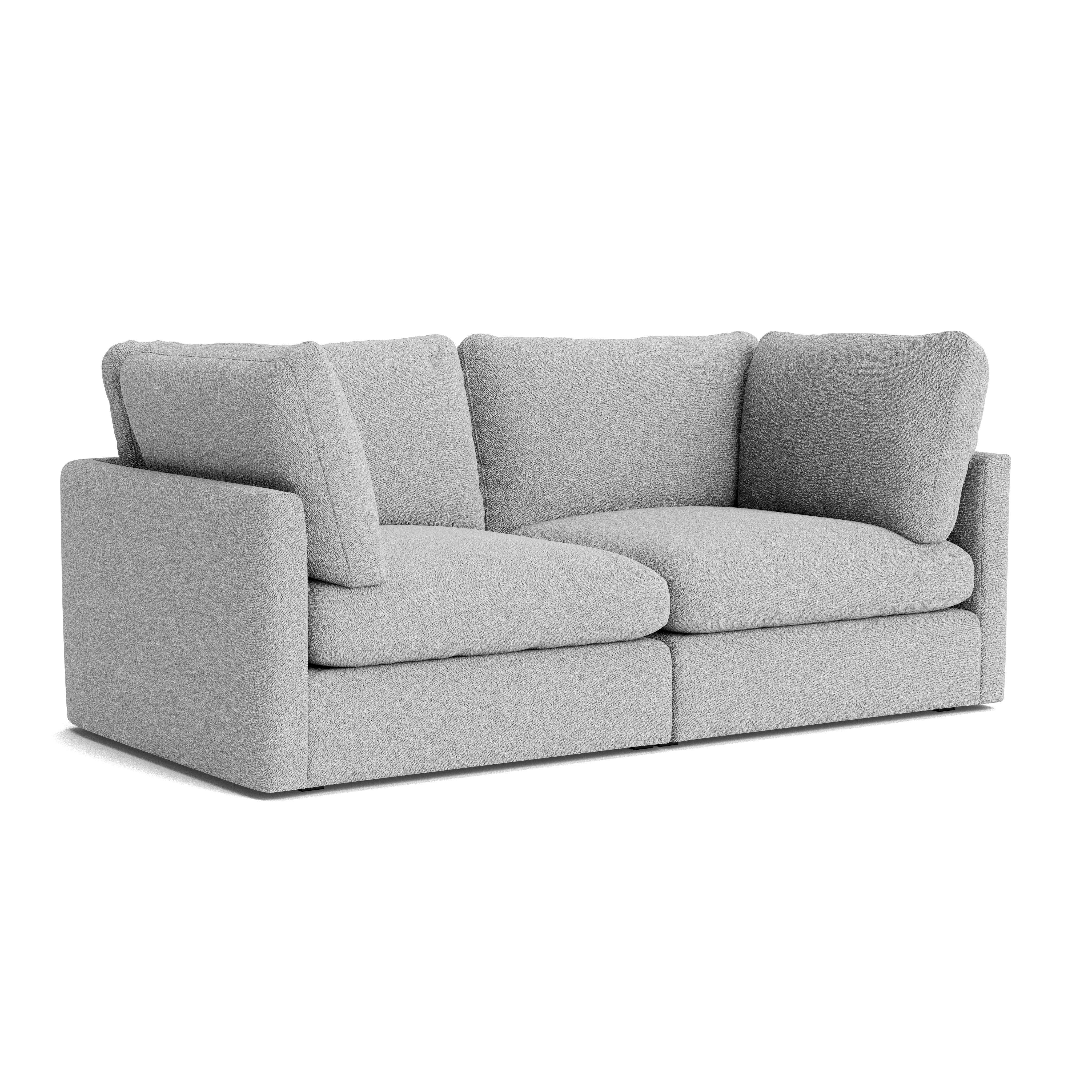 Hackney Lounge Compact 2 Seat Sofa - Flamiber, C8 Grey