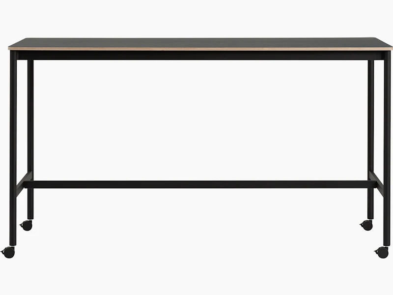 Base high table w castors 190x85 h105 black plywood black