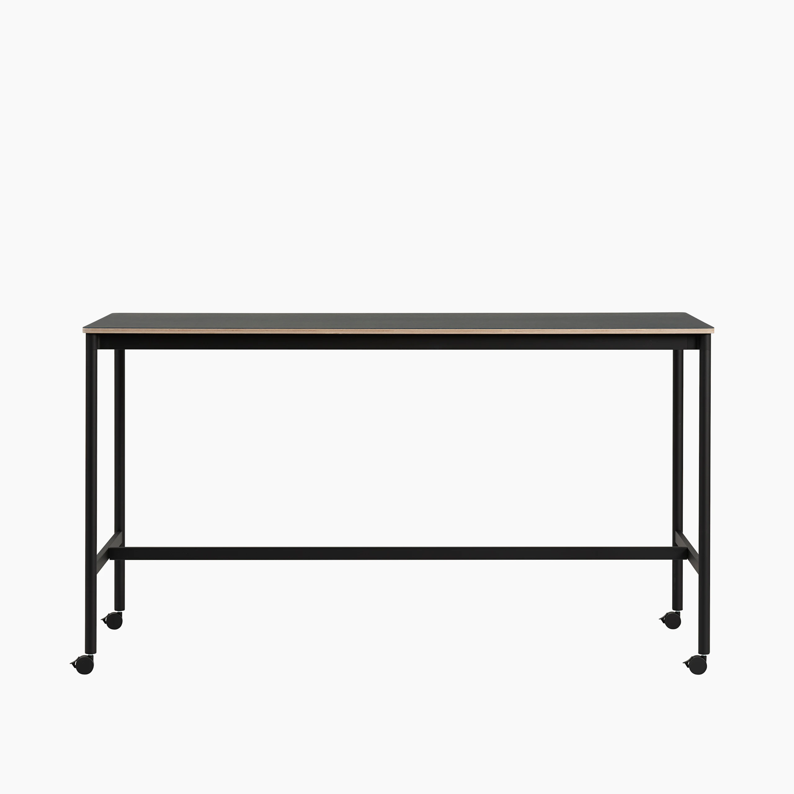 Base high table w castors 190x85 h105 black plywood black
